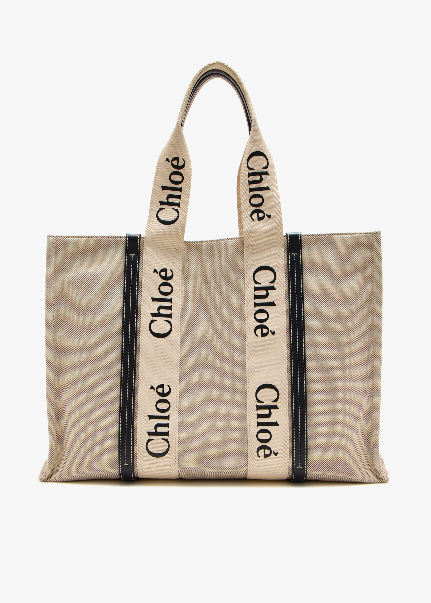 

Woody large tote bag, Beige