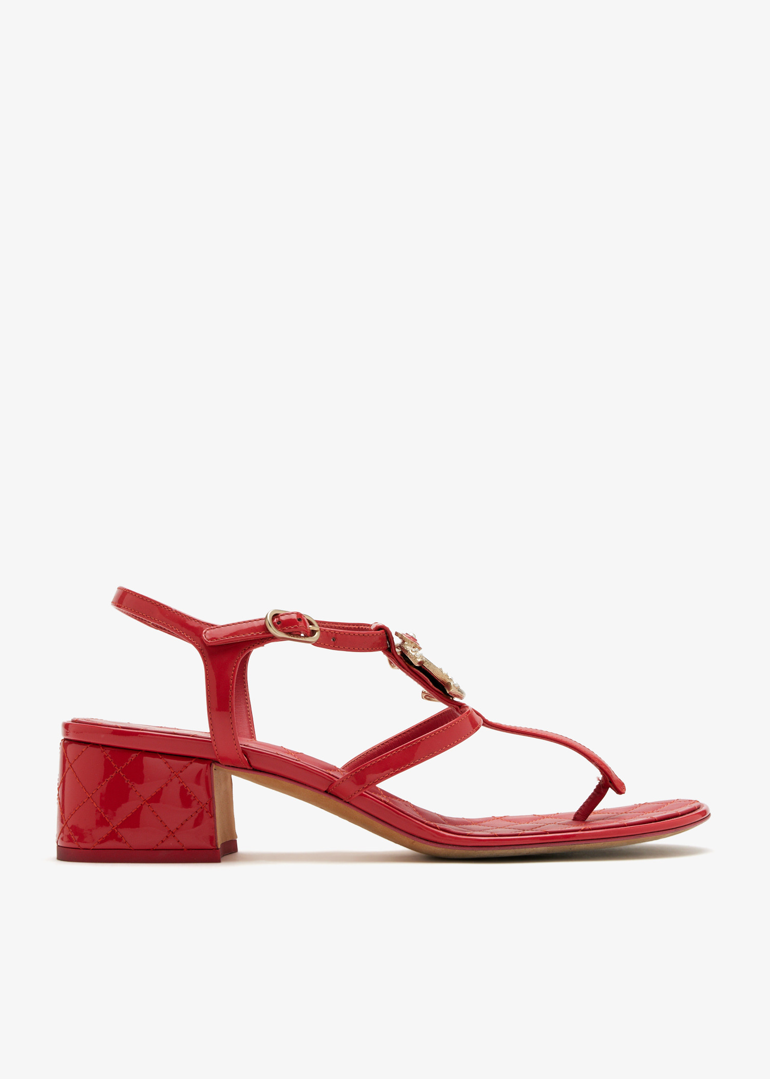 

CC T-strap sandals, Red