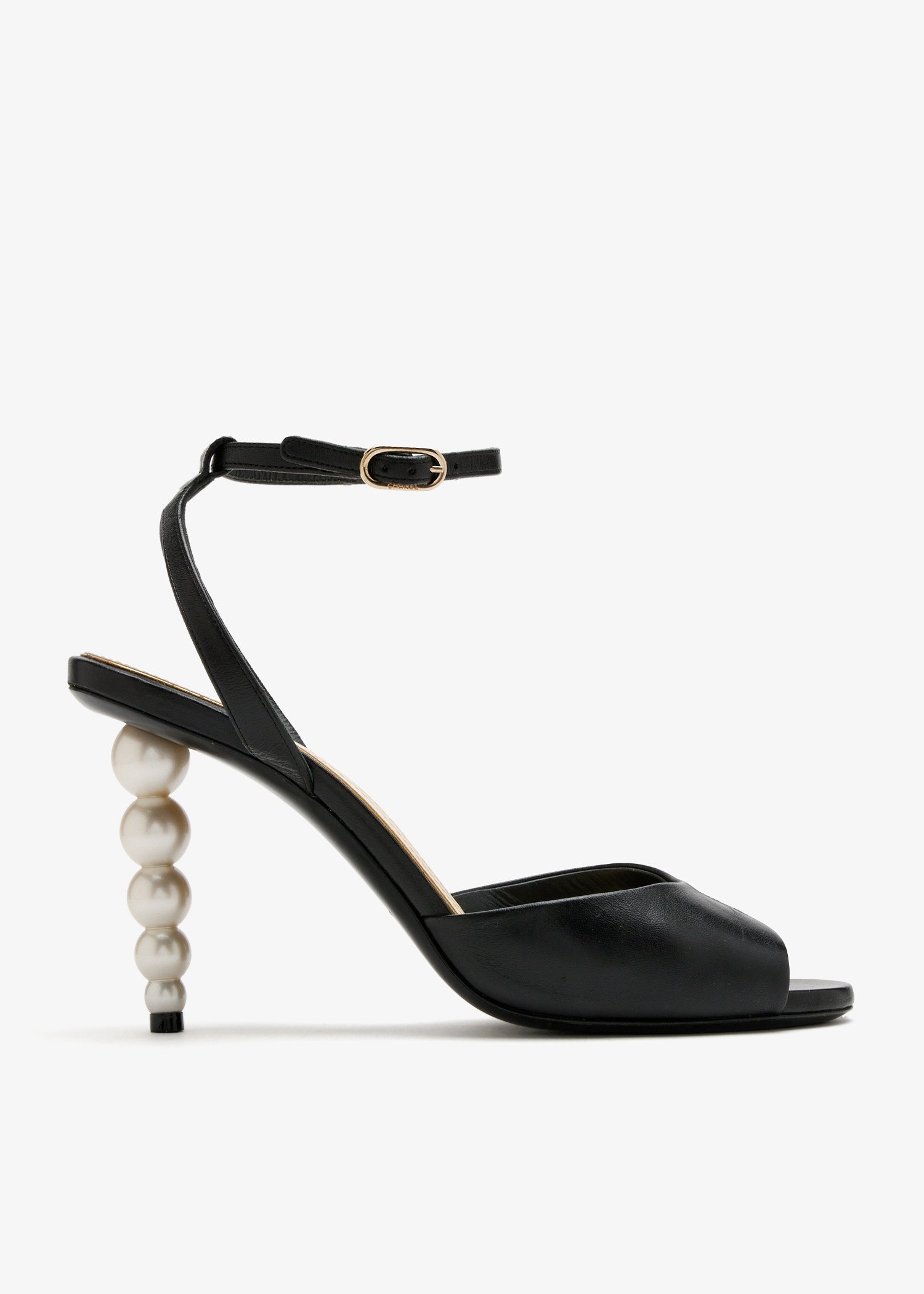 

CC pearl heel sandals, Black