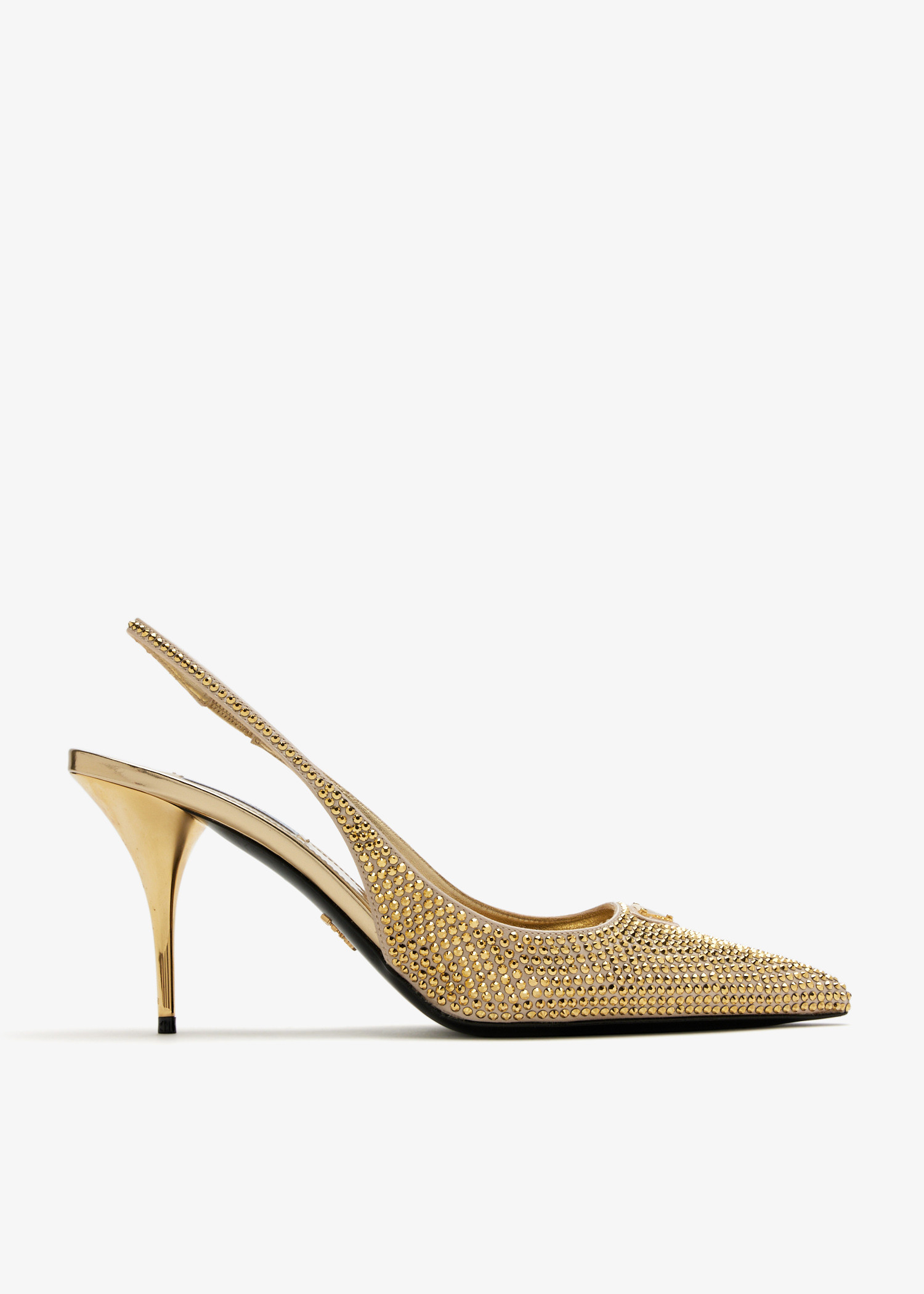 

Crystal-embellished pumps, Gold