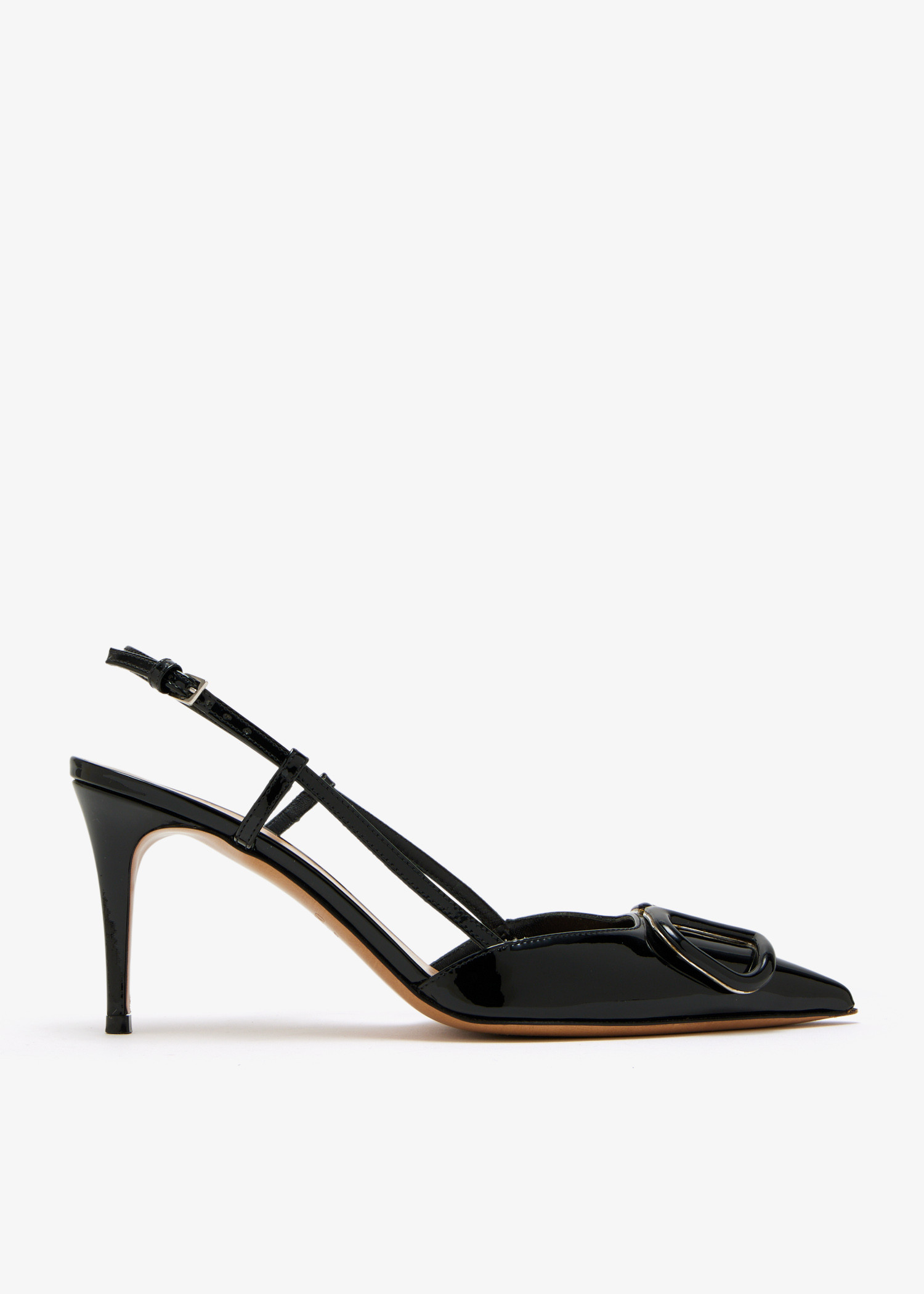 

VLogo Signature slingback pumps, Black