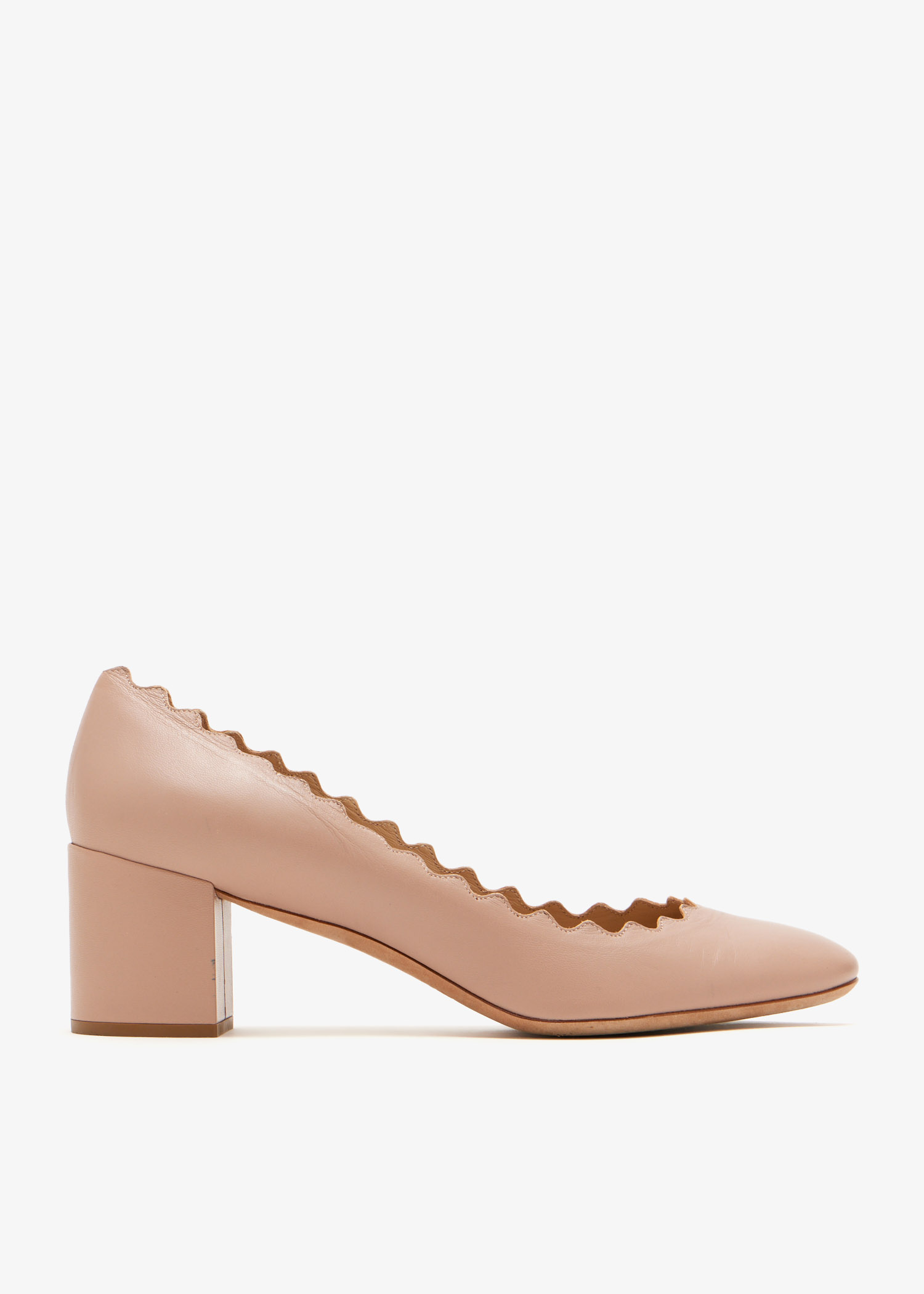 

Lauren Scalloped pumps, Beige