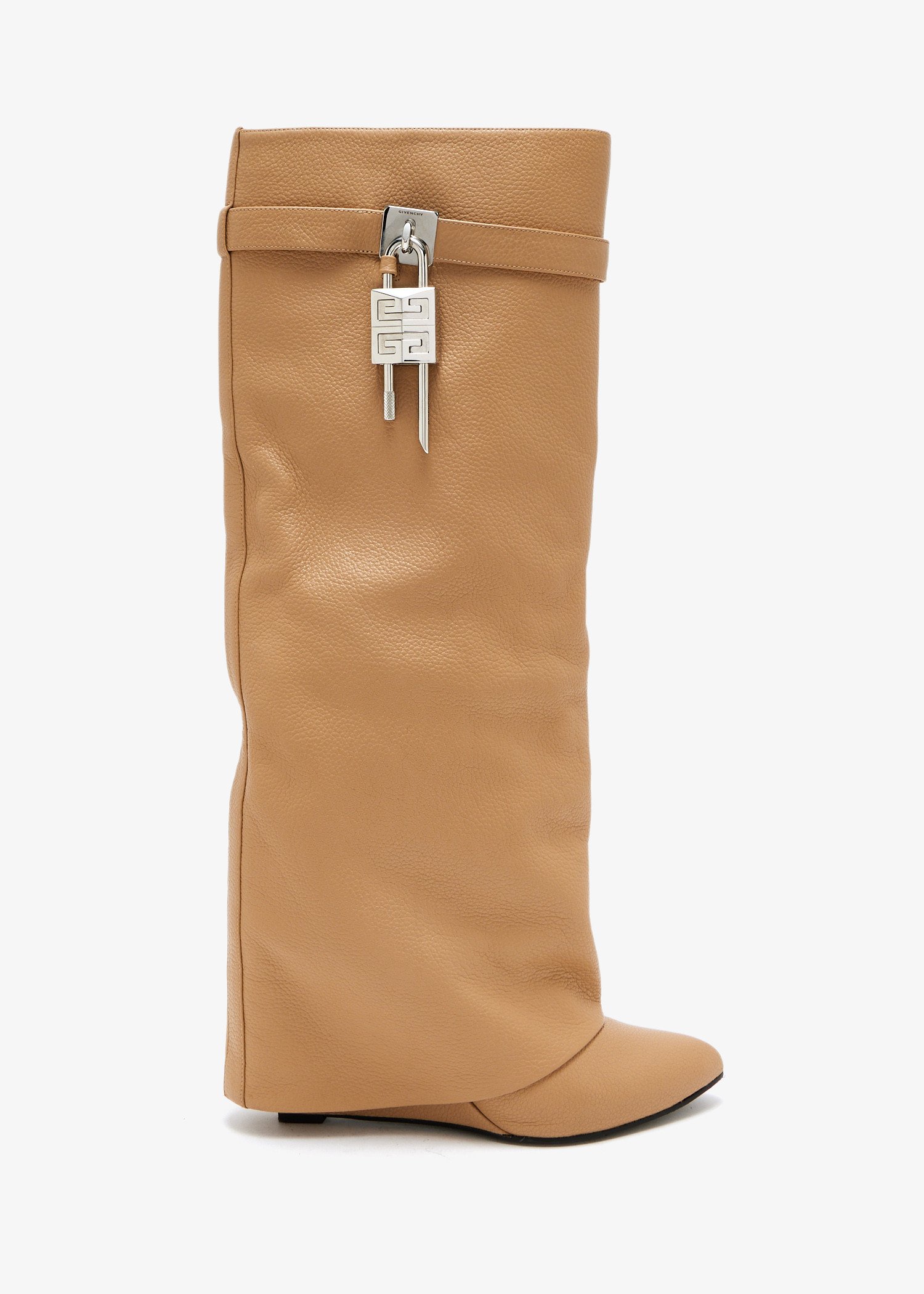 

Shark Lock knee-high boots, Beige