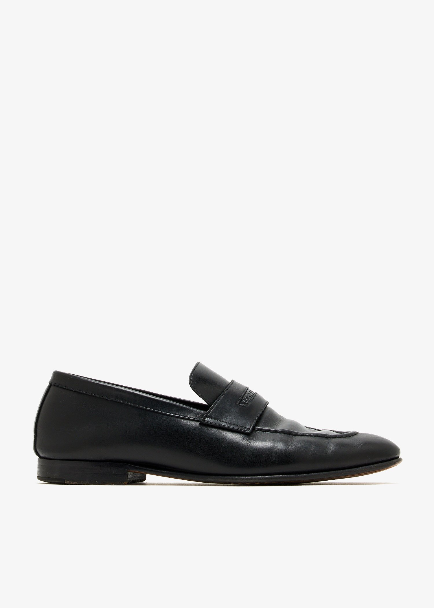 

Leather penny loafers, Black
