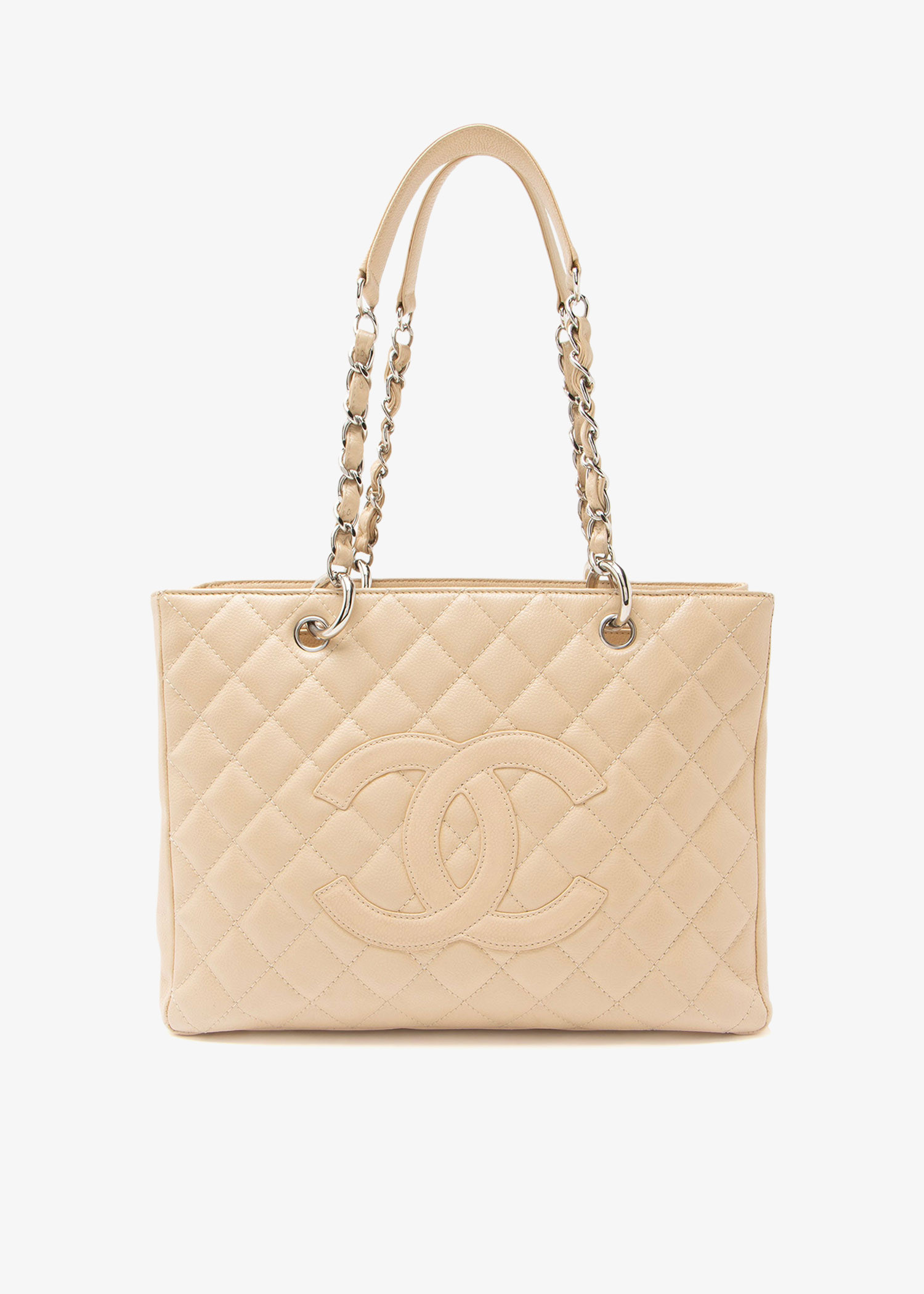 

Caviar grand shopping tote bag, Cream