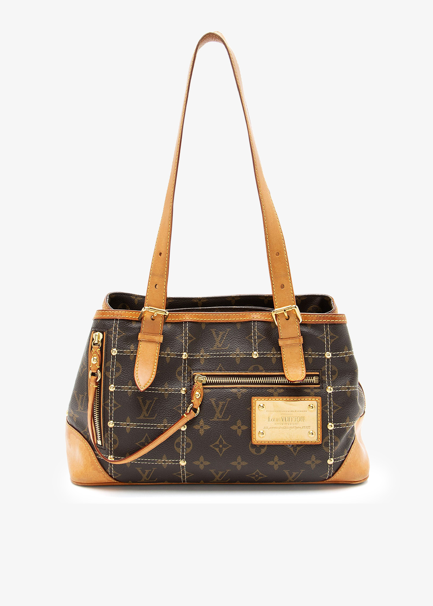 

Riveting satchel, Brown