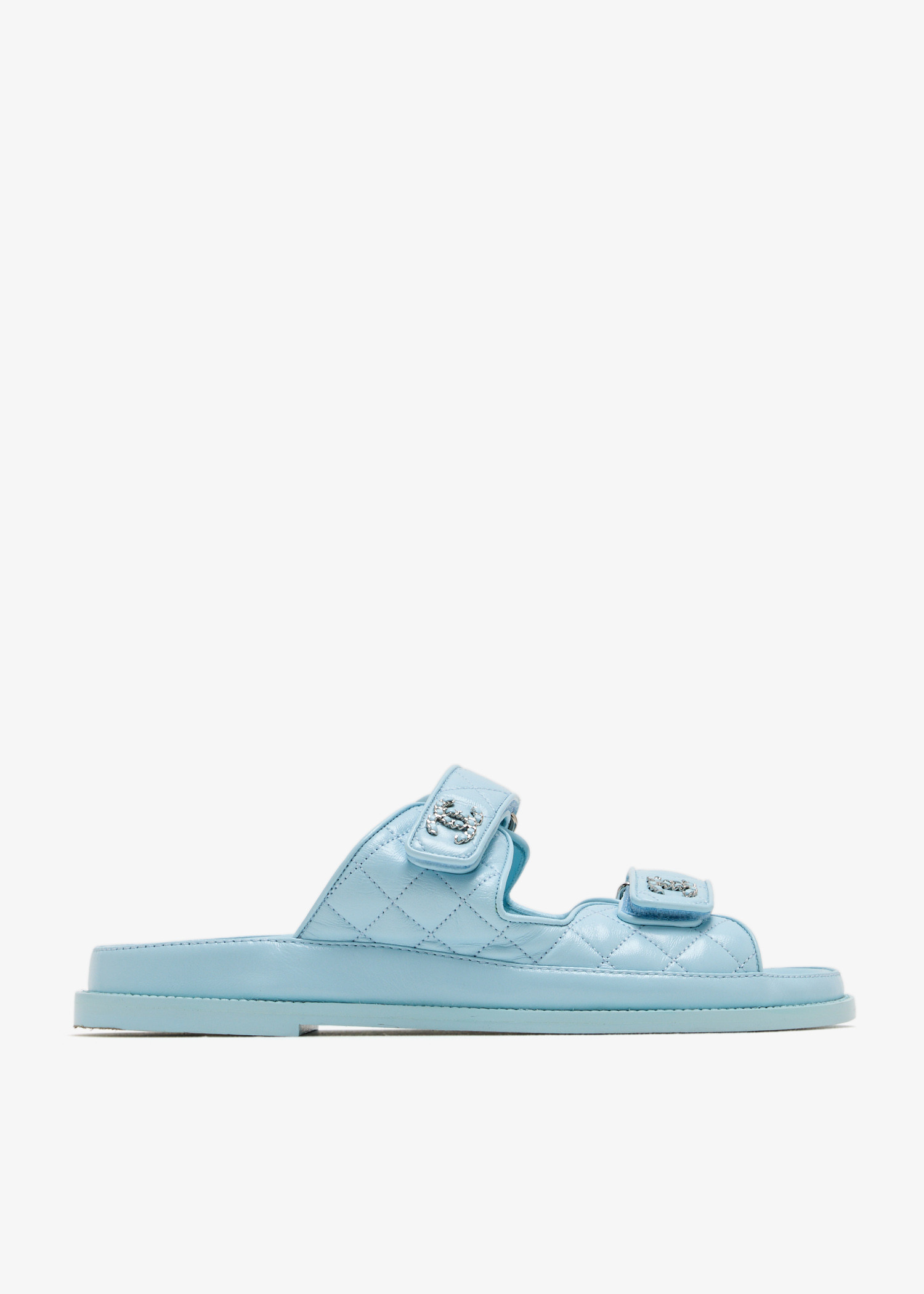 

CC Quilted Dad slide sandals, Blue