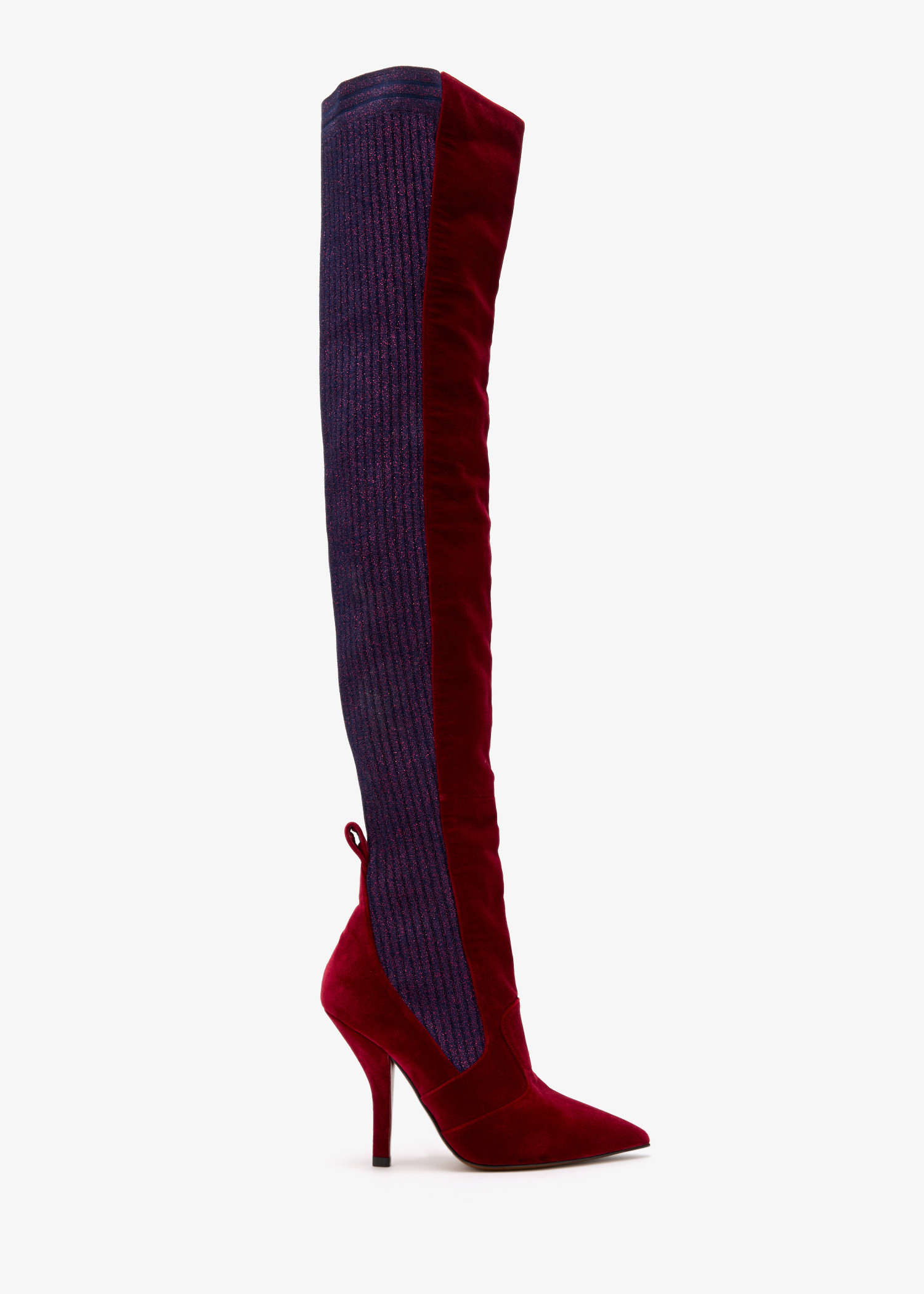 

Rockoko ribbed-knit boots, Red