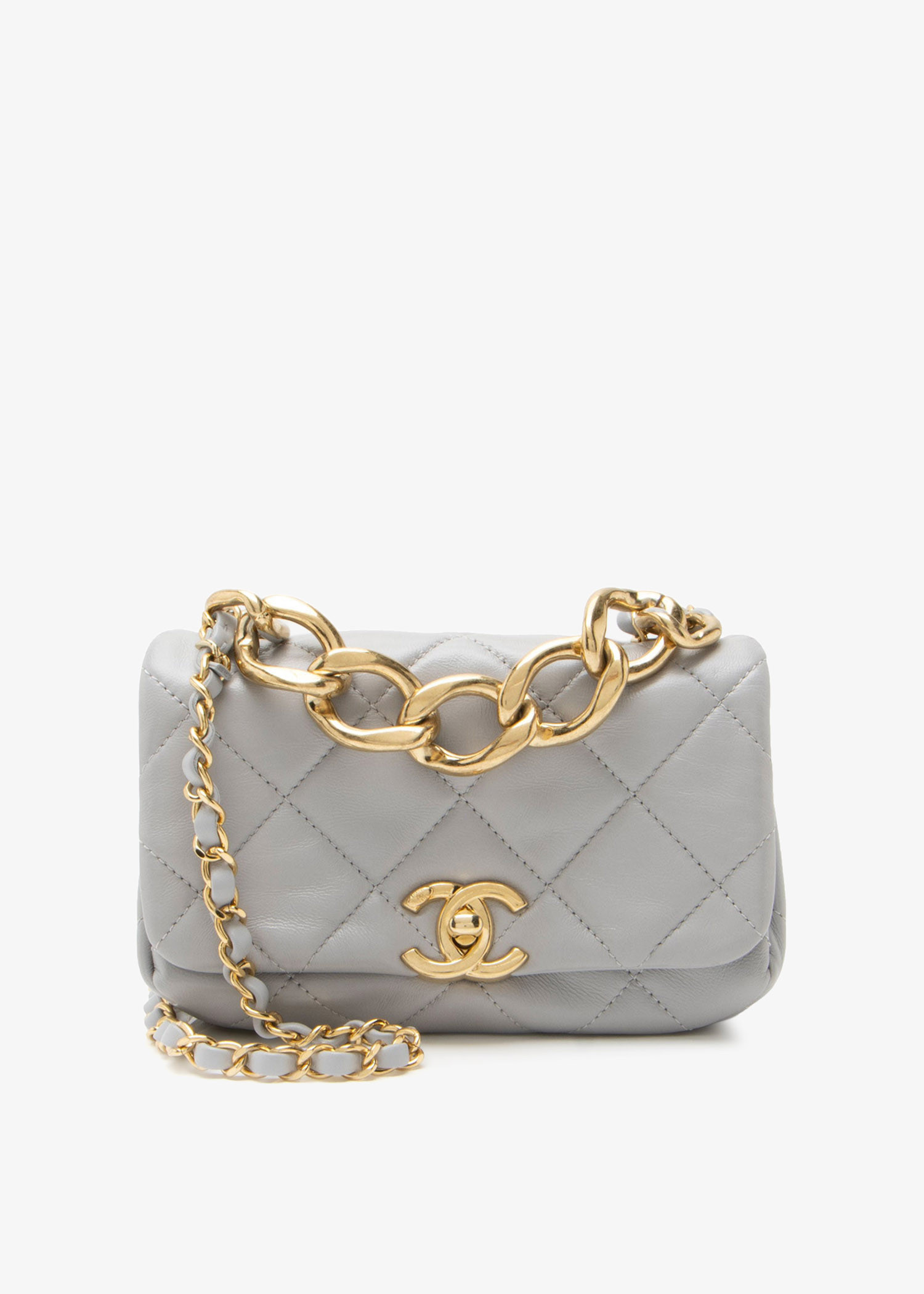 

Small Color Match flap bag, Grey