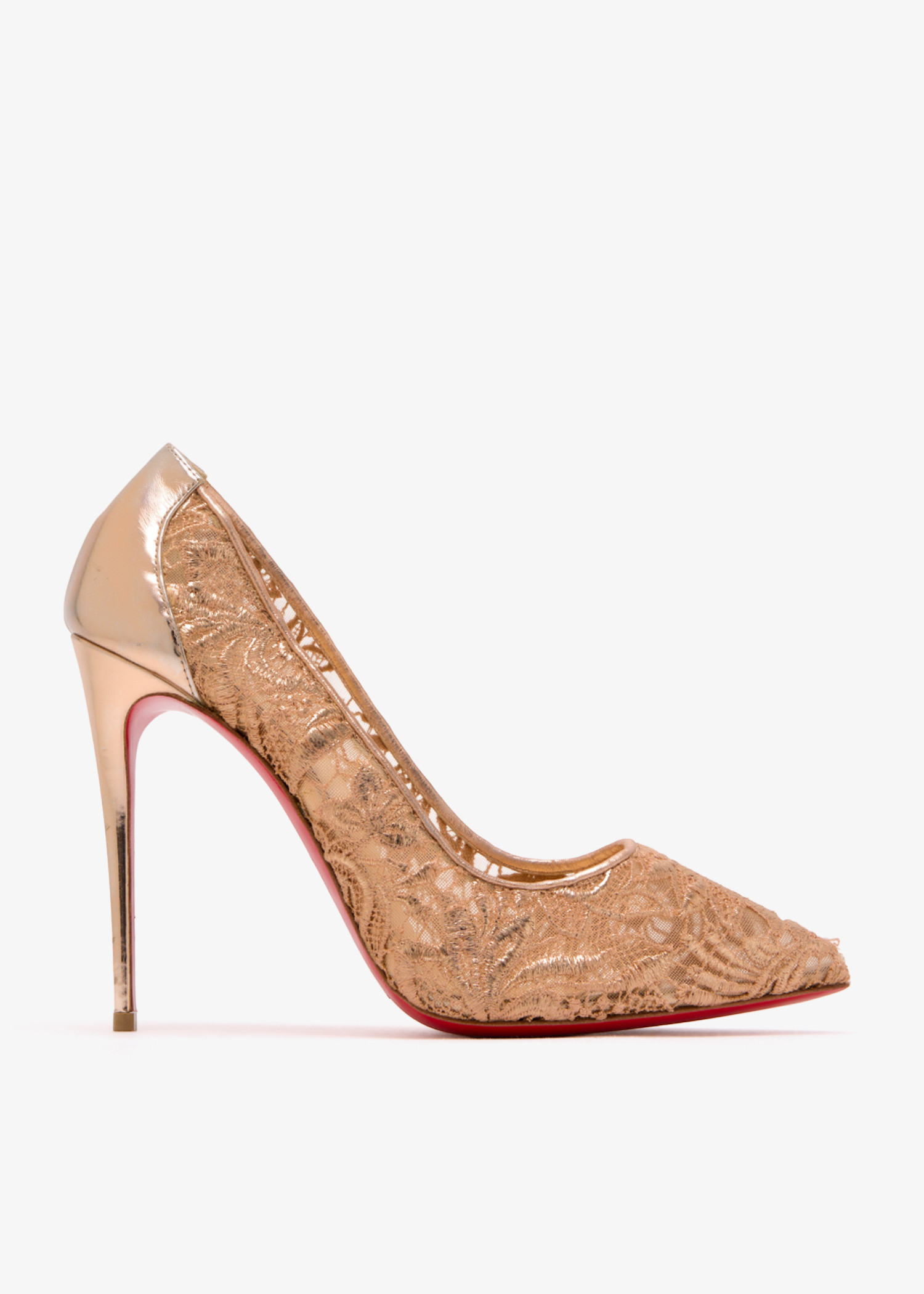 

Follies lace pumps, Rose gold