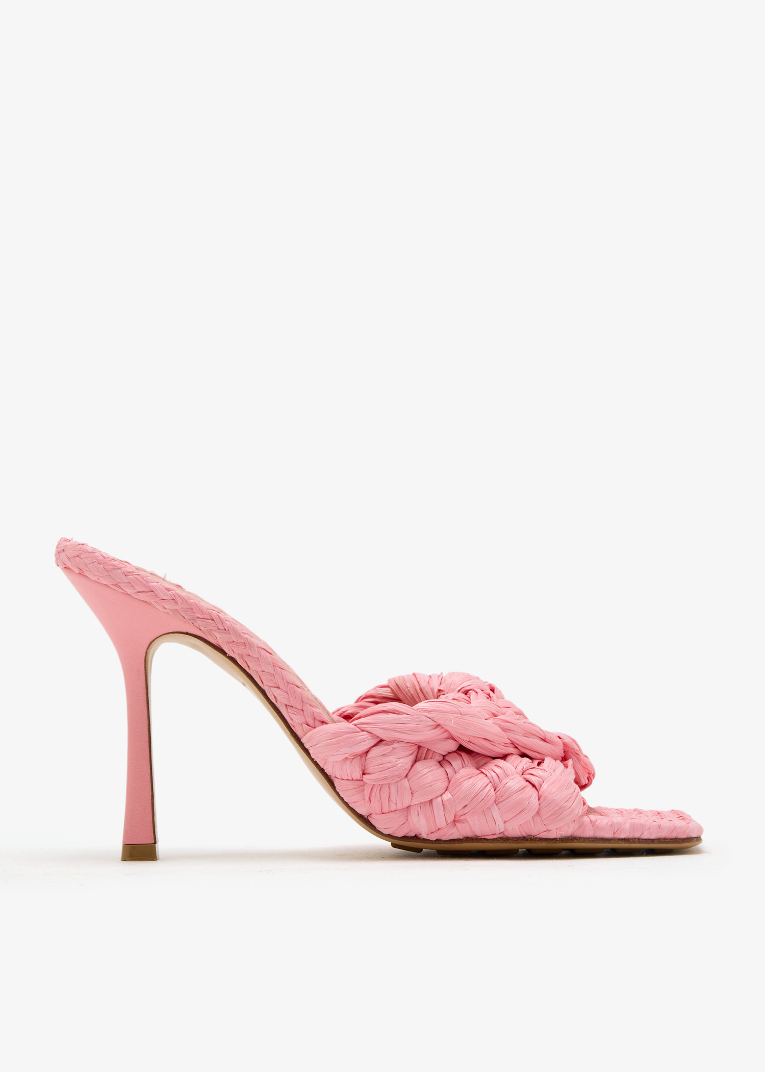 

Stretch Intrecciato mules, Pink