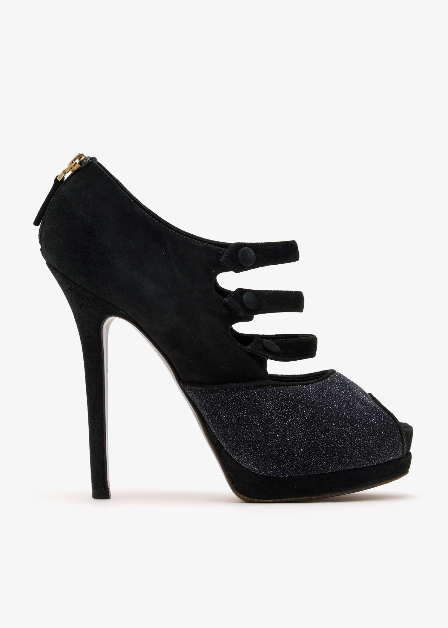 

Peep toe pumps, Black