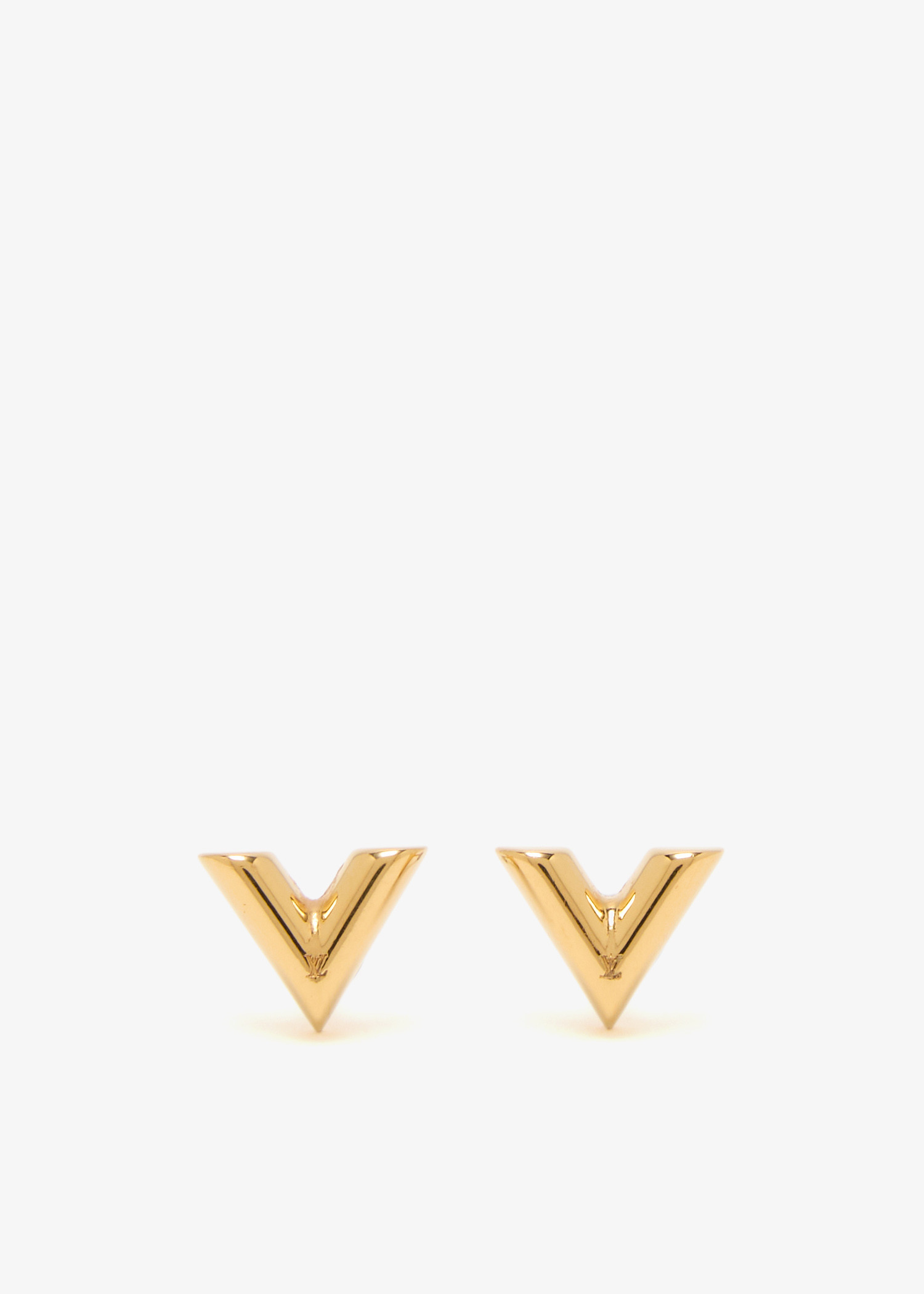 

Essential V stud earrings, Gold