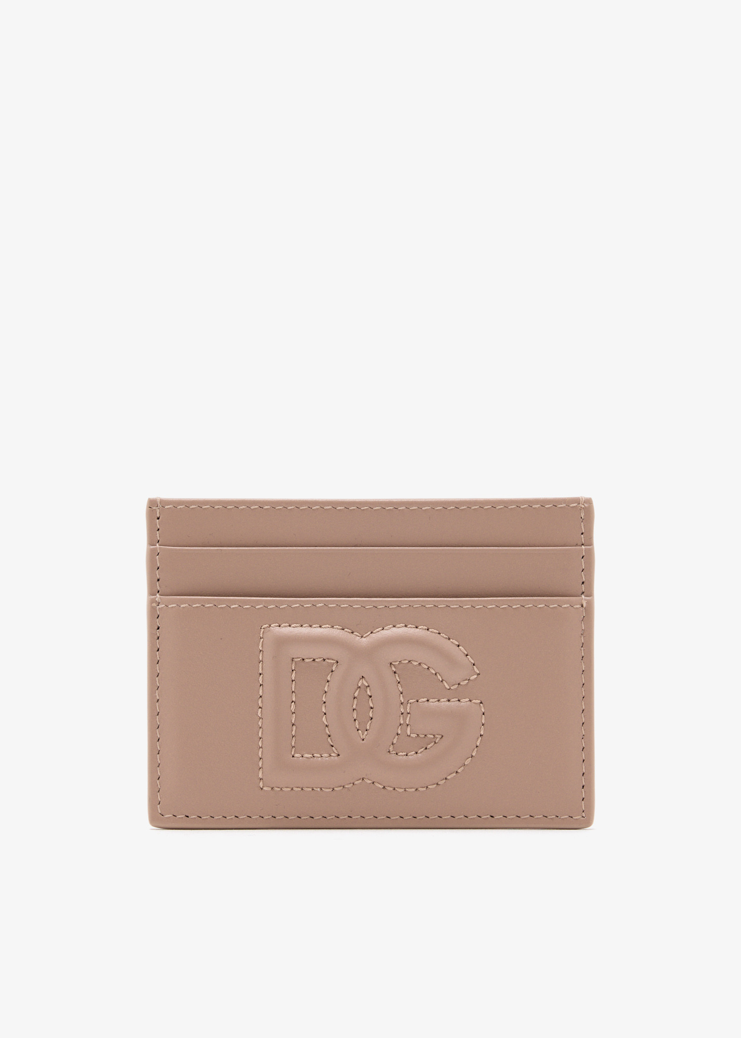 

Logo card holder, Beige