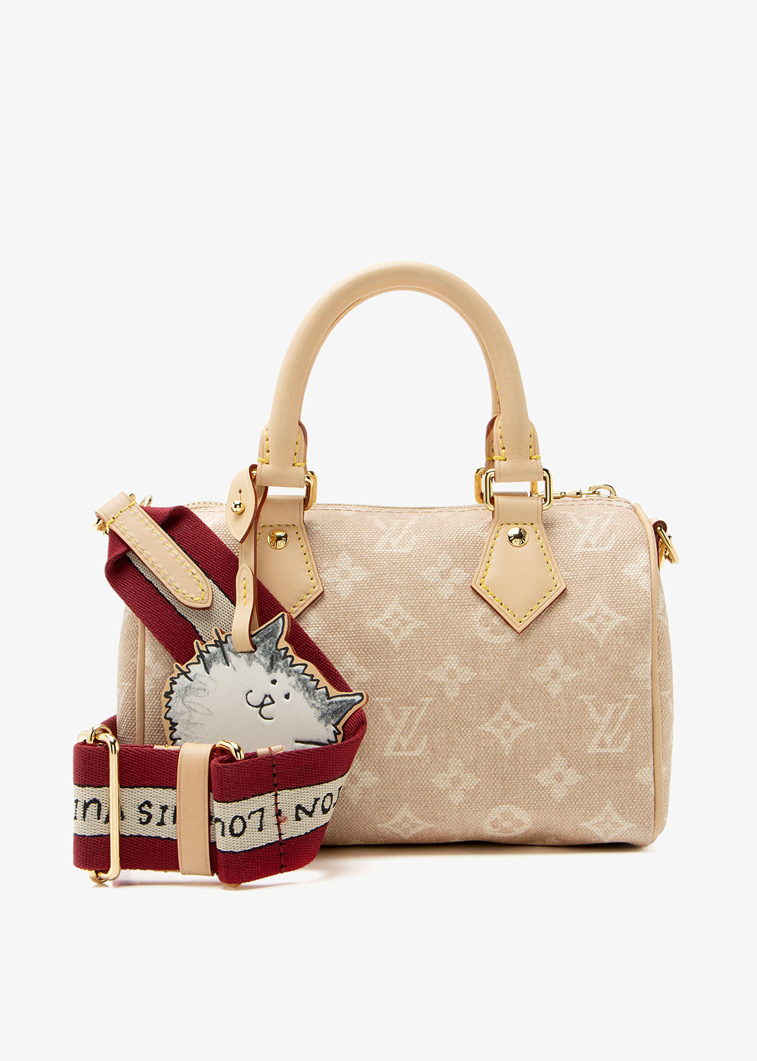 

x Grace Coddington Meowgram Speedy Bandouliere 20 bag, Beige