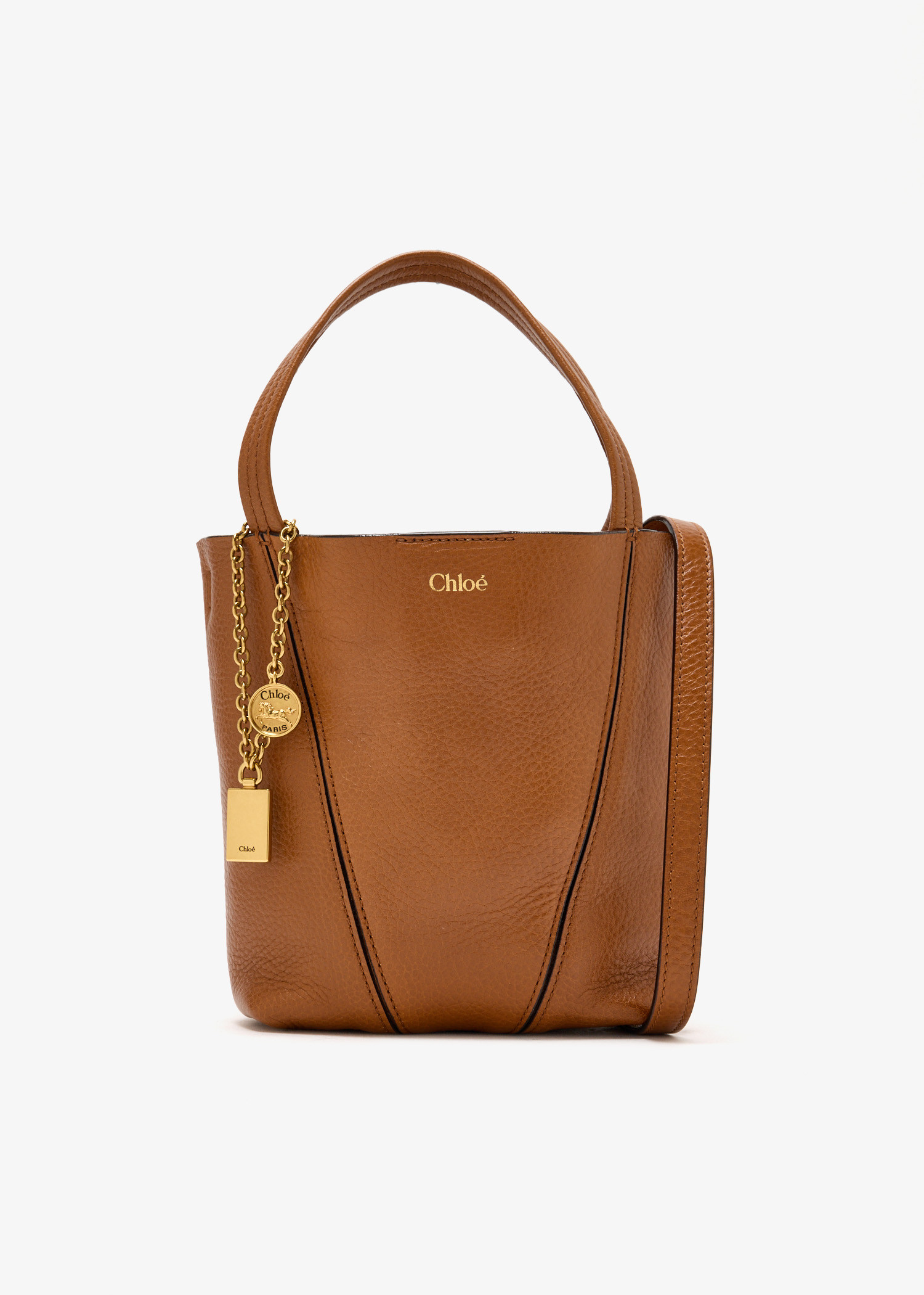 

Spin small tote bag, Brown