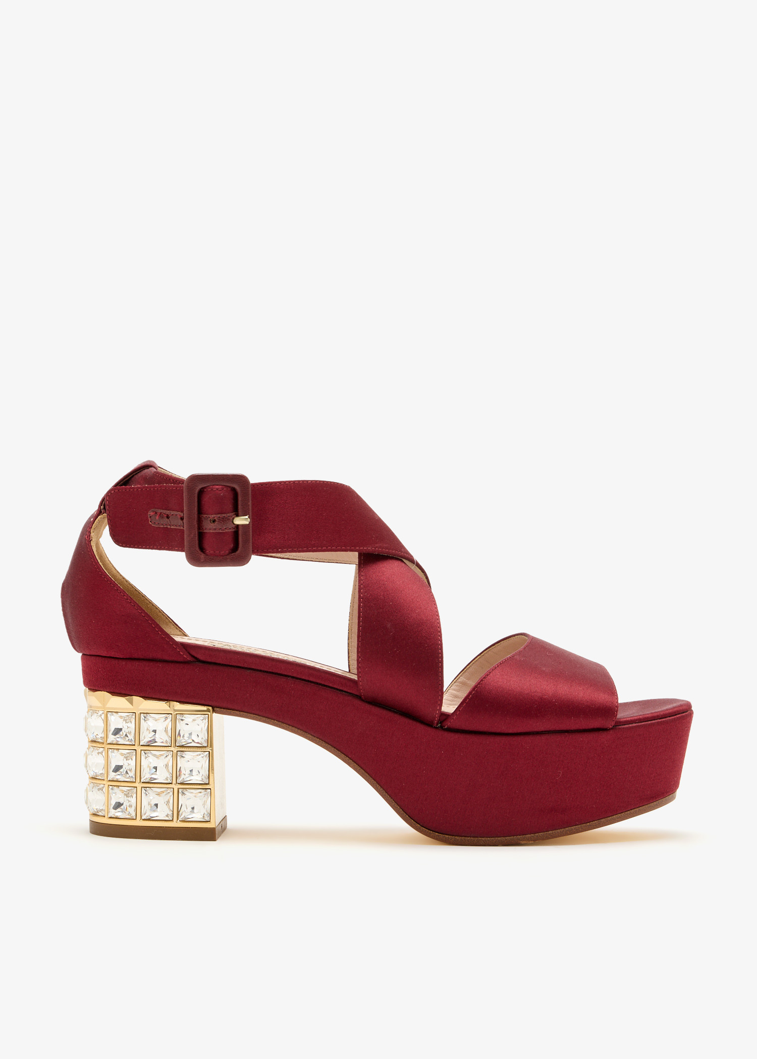 

Crystal-embellished sandals, Red