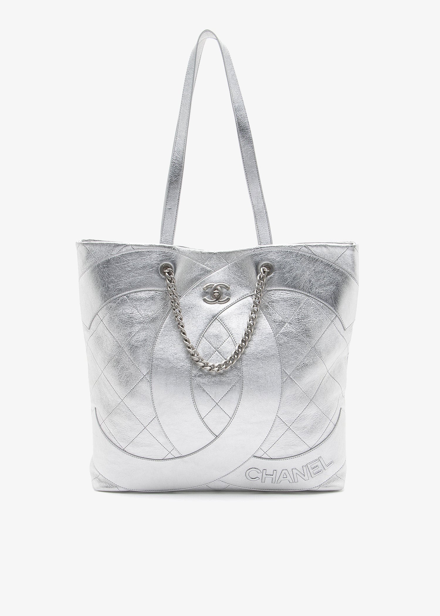 

Club Monaco large shopping tote bag, Silver