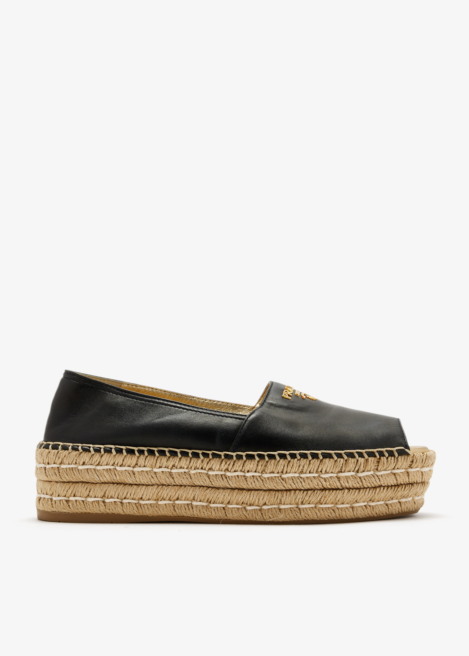 

Peep-Toe platform espadrilles, Black