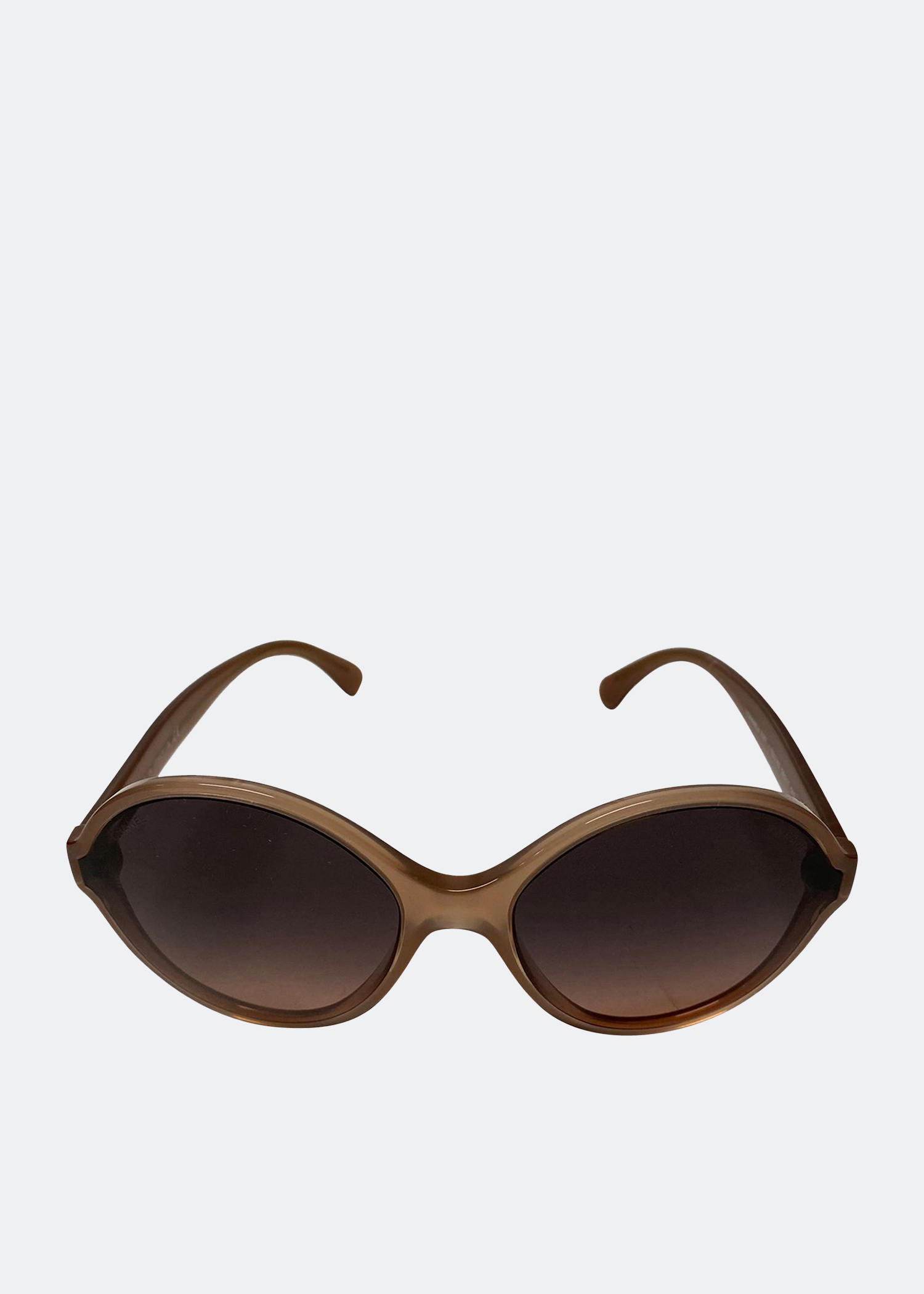 

Interlocking CC Logo round sunglasses, Brown