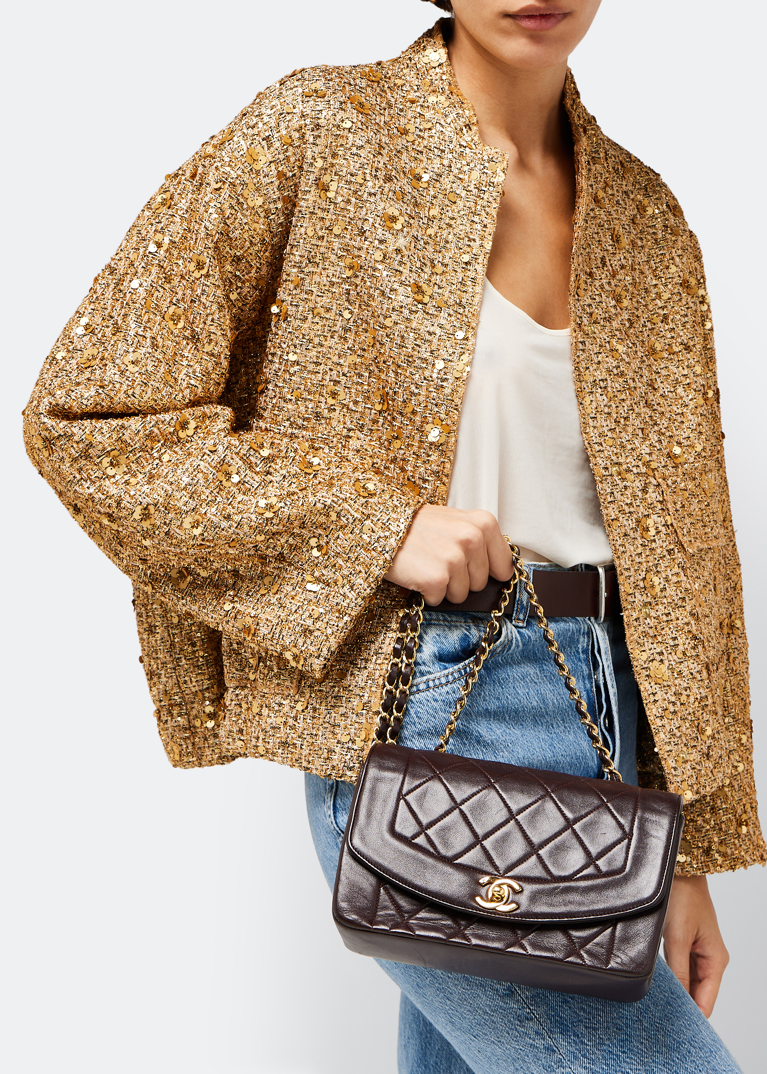 

Vintage Diana shoulder bag, Brown