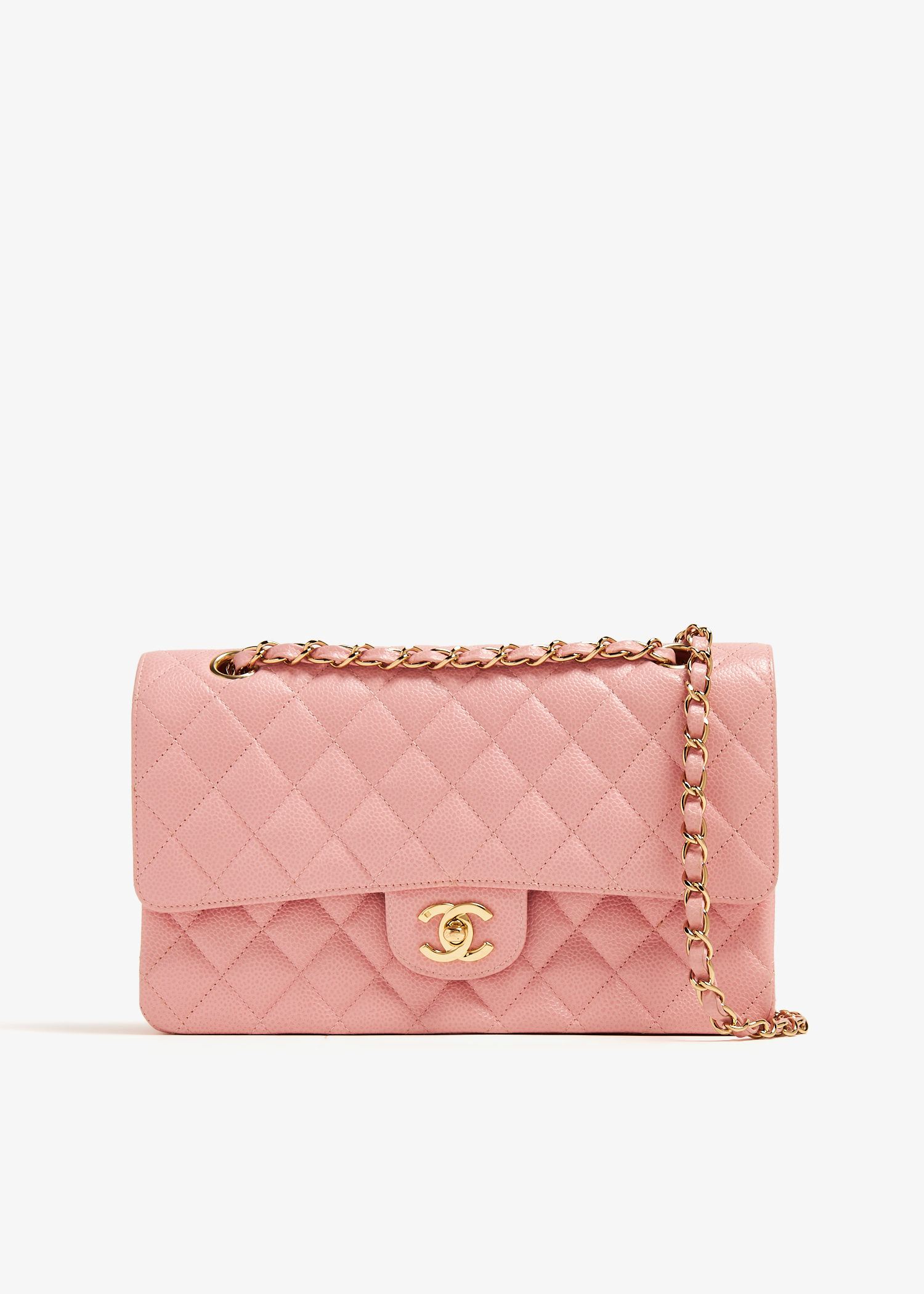 

Double Classic flap bag, Pink