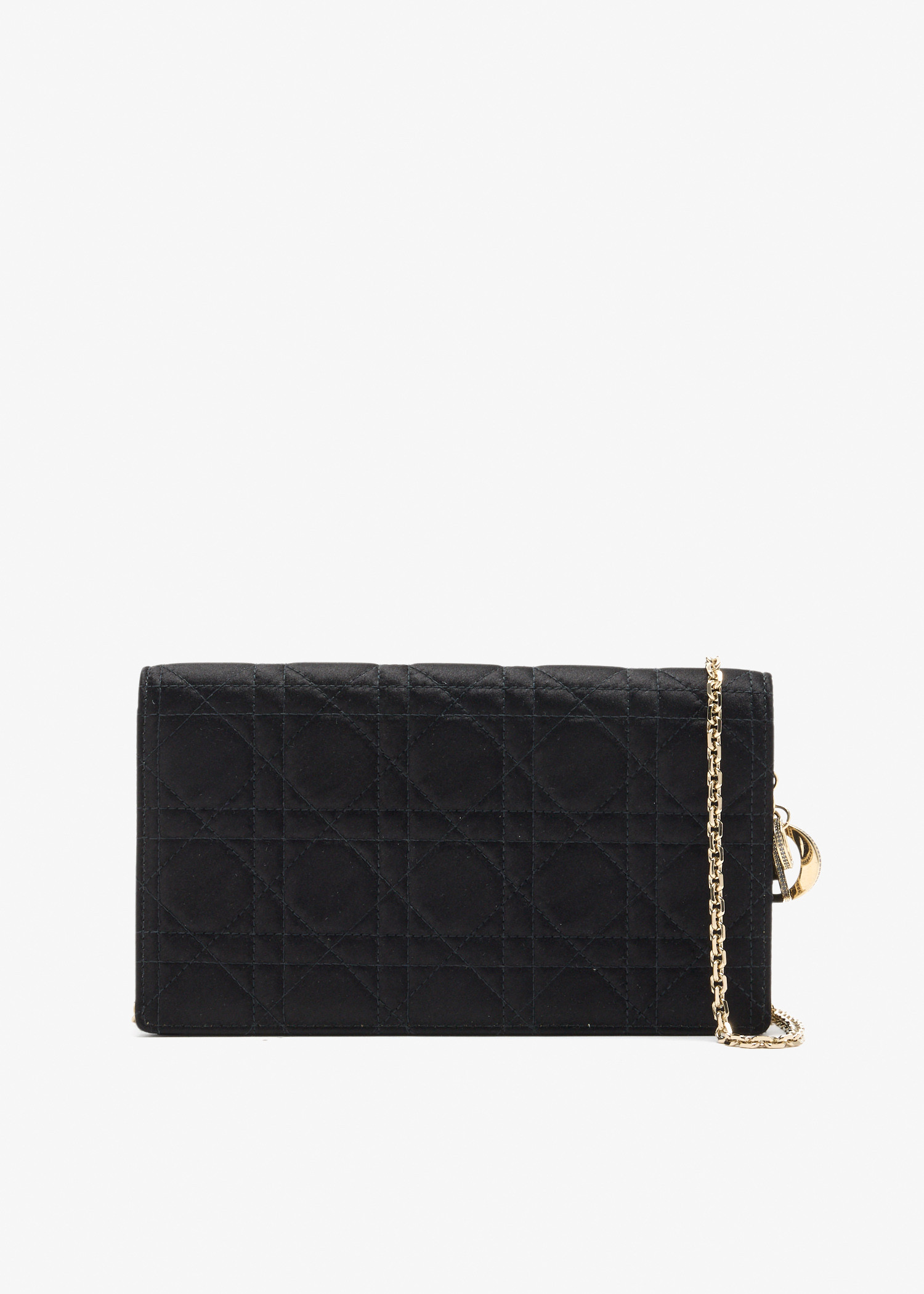 

Lady Dior chain wallet, Black