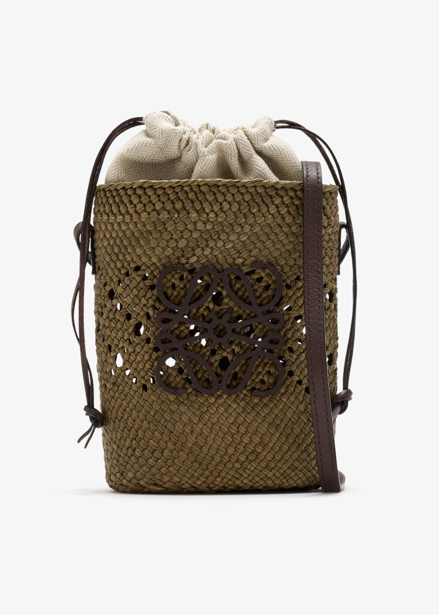 

x Paulas Ibiza Anagram bucket bag, Khaki