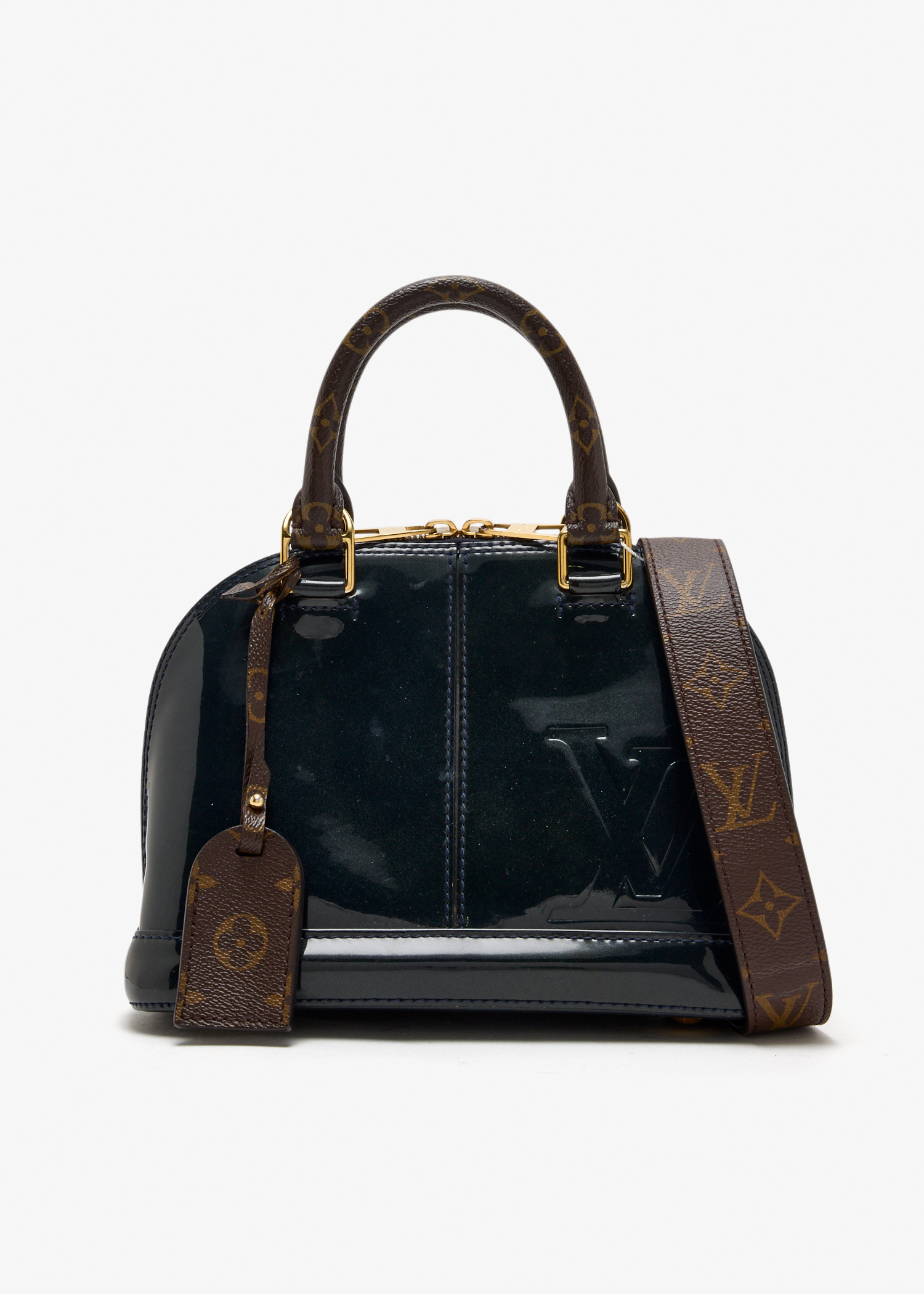 

Vernis Miroir Alma BB bag, Blue