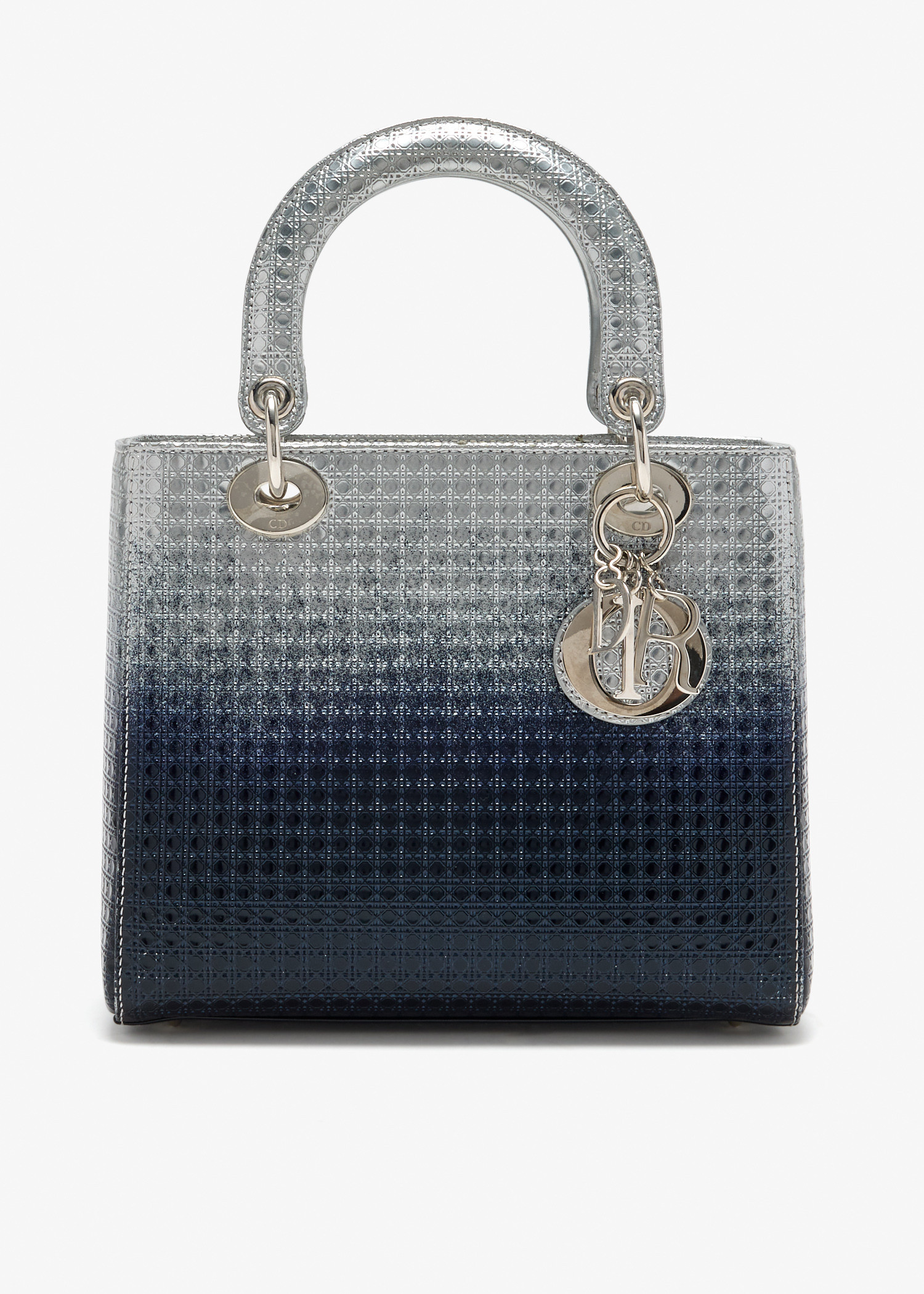 

Medium Lady Dior bag, Silver