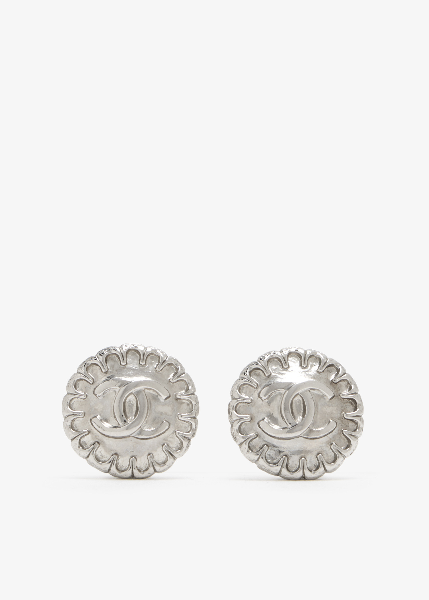

CC Round earrings, Silver