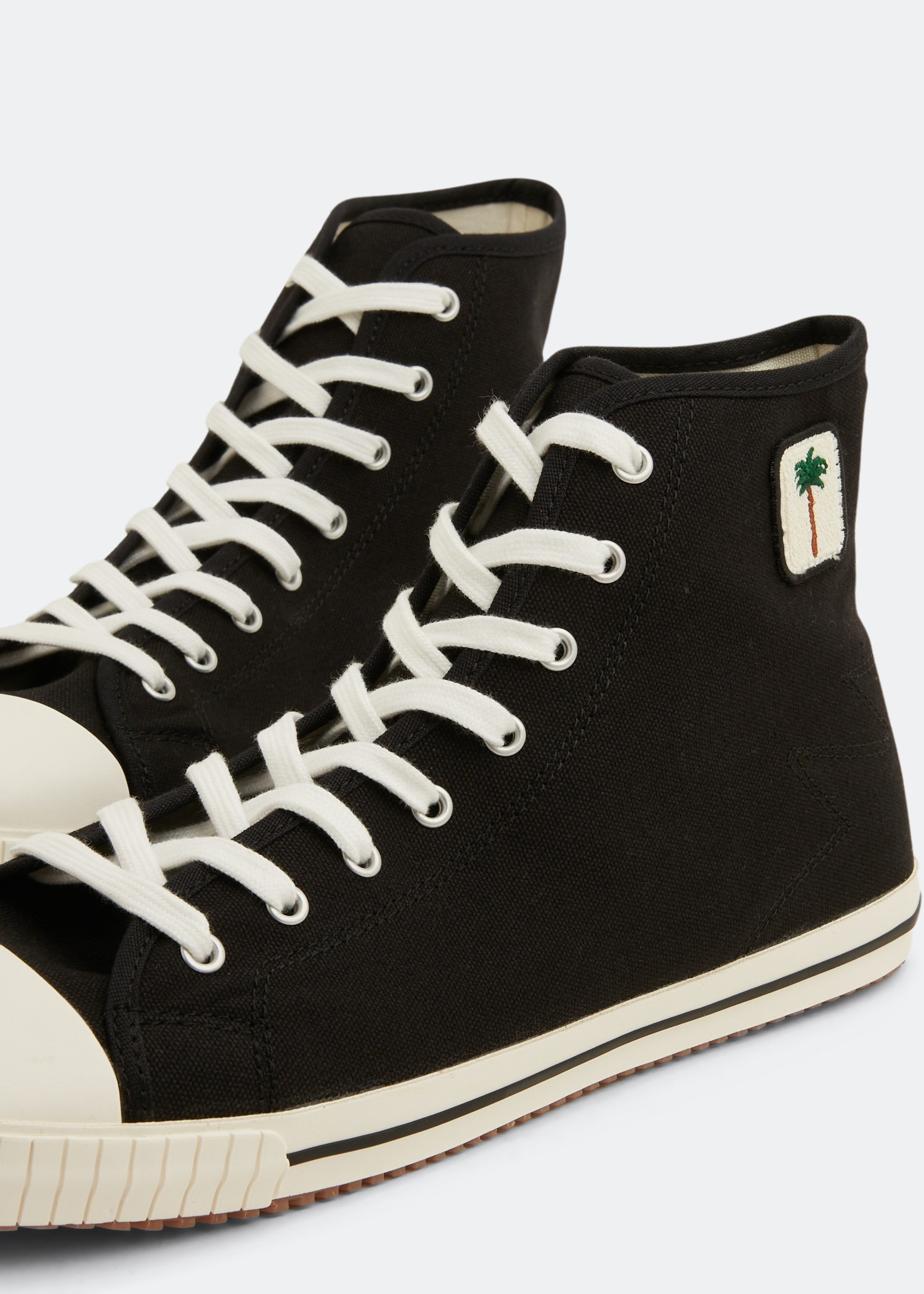 

Square high top sneakers, Black
