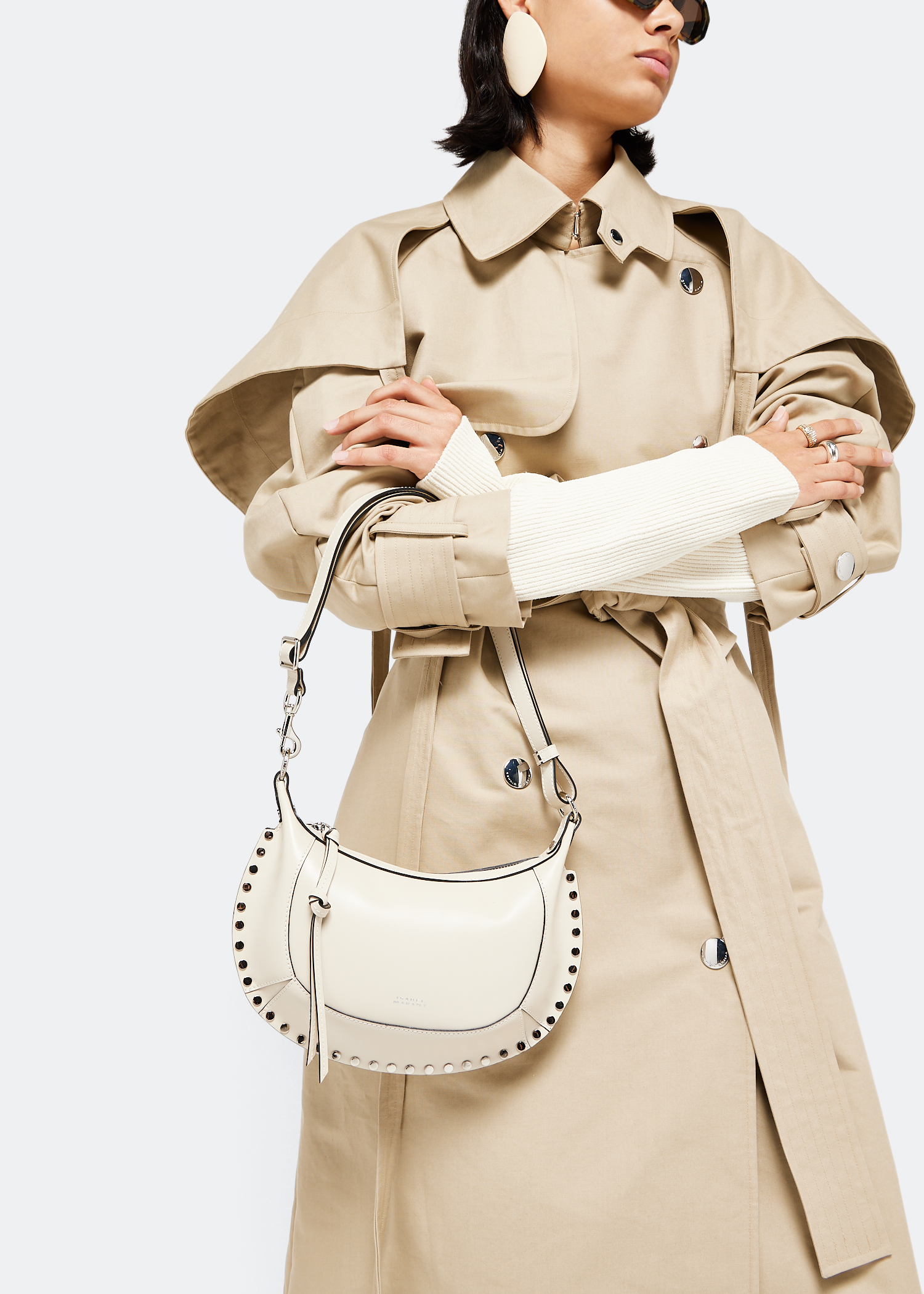 

Oskan moon shoulder bag, White