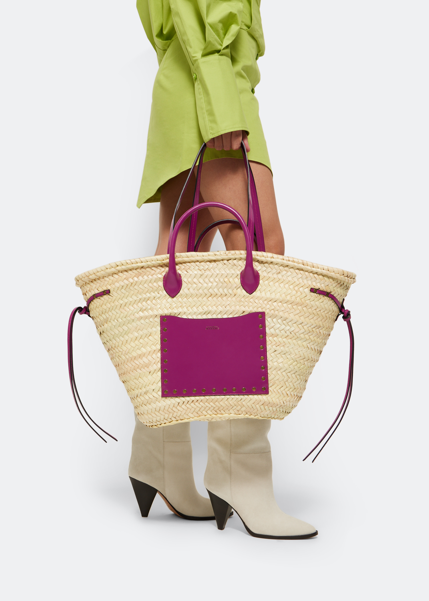 

Cadix straw tote bag, Beige