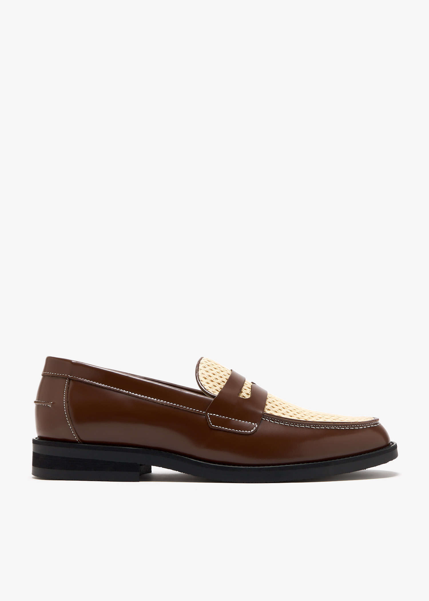 

Wilde Rattan Penny loafers, Brown