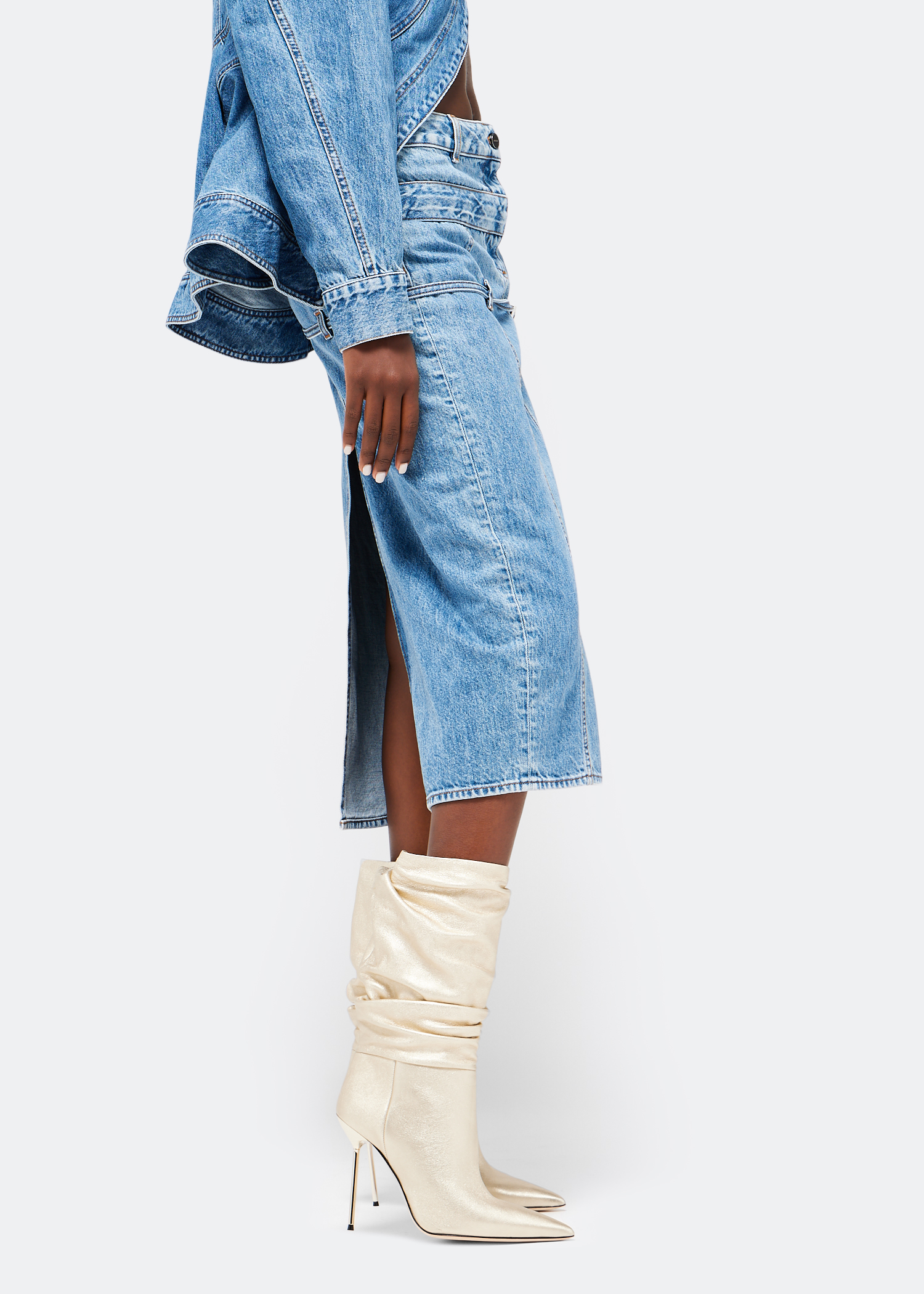 

Lidia Slouchy boots, Gold