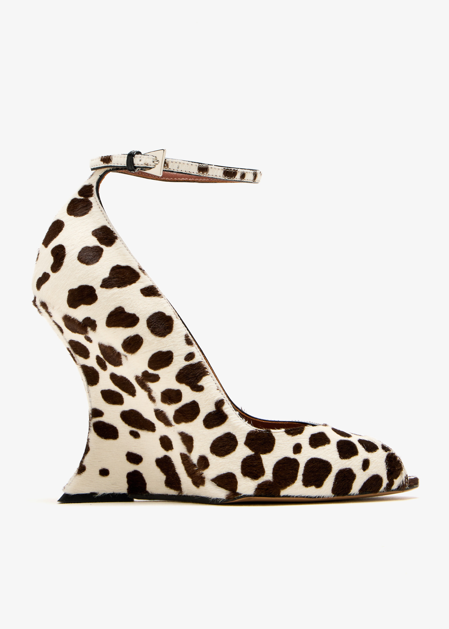 

Nina peep-toe pumps, Animal printed