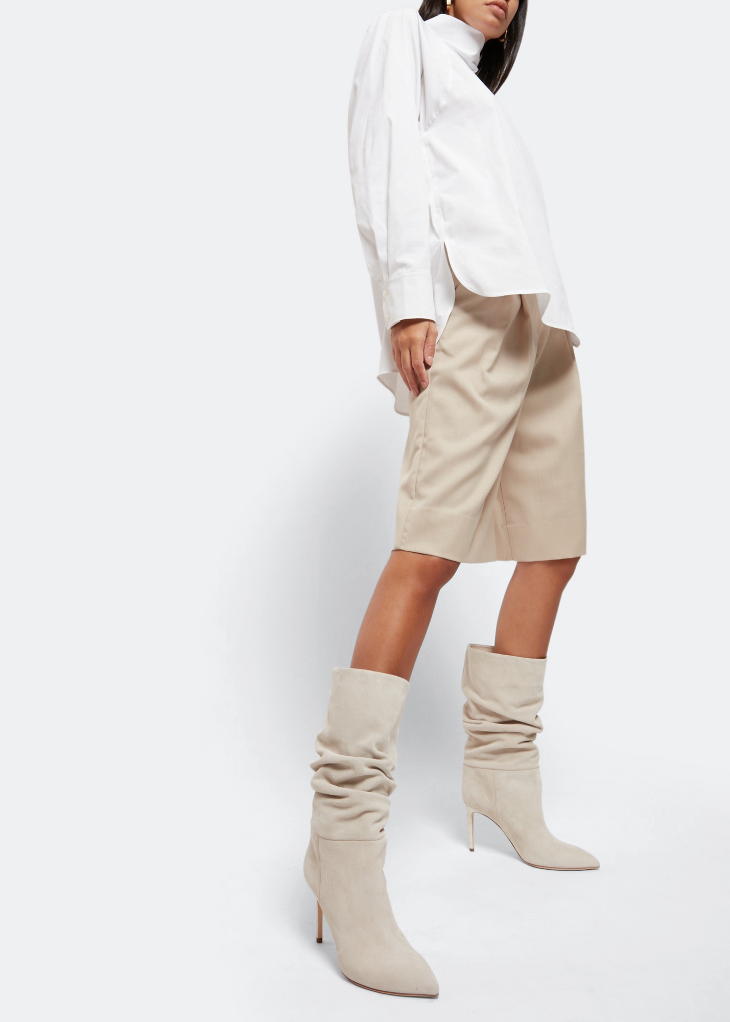 

Slouchy boots, Beige