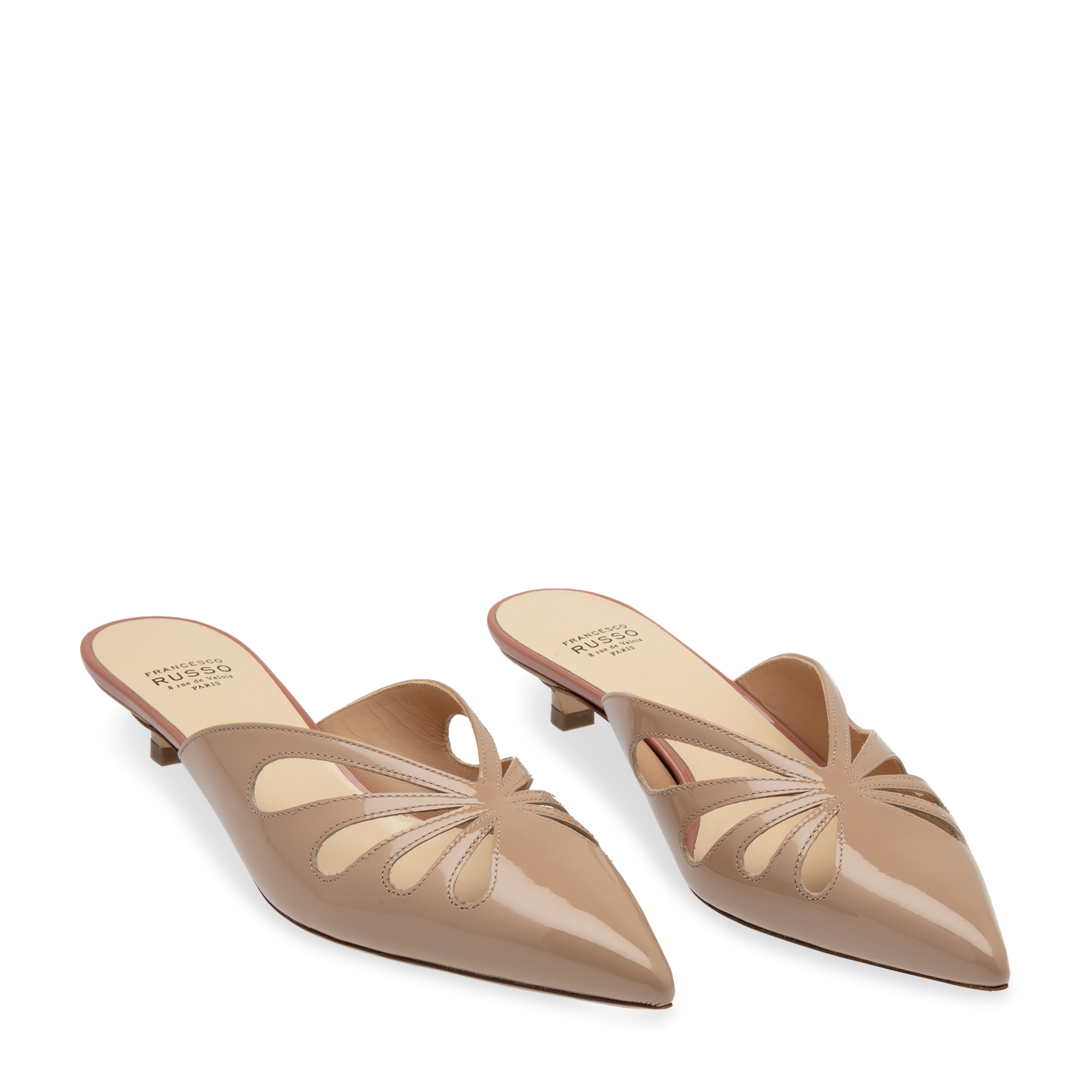 

Patent leather mules, Pink
