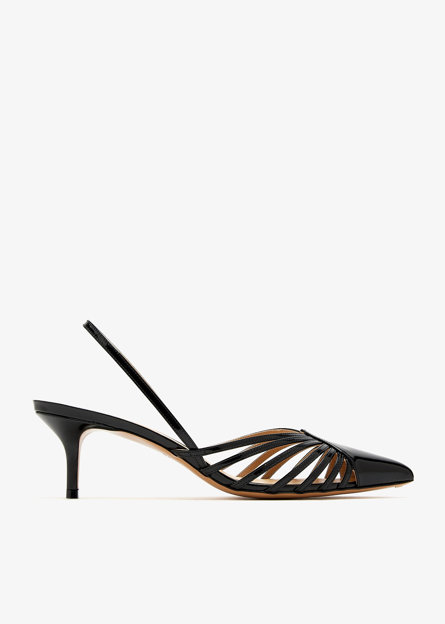 

Cage slingback pumps, Black