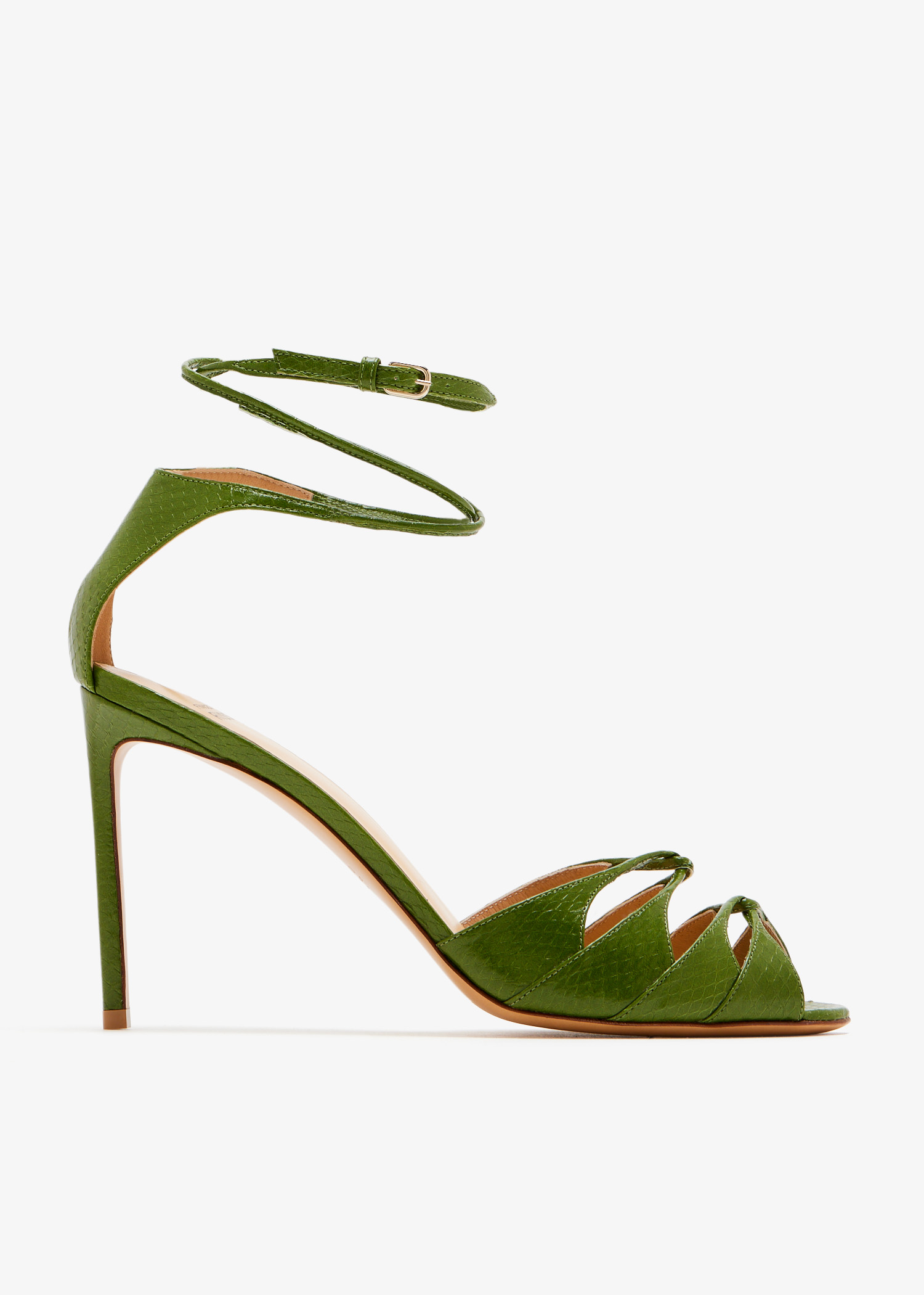 

Lace-up sandals, Green
