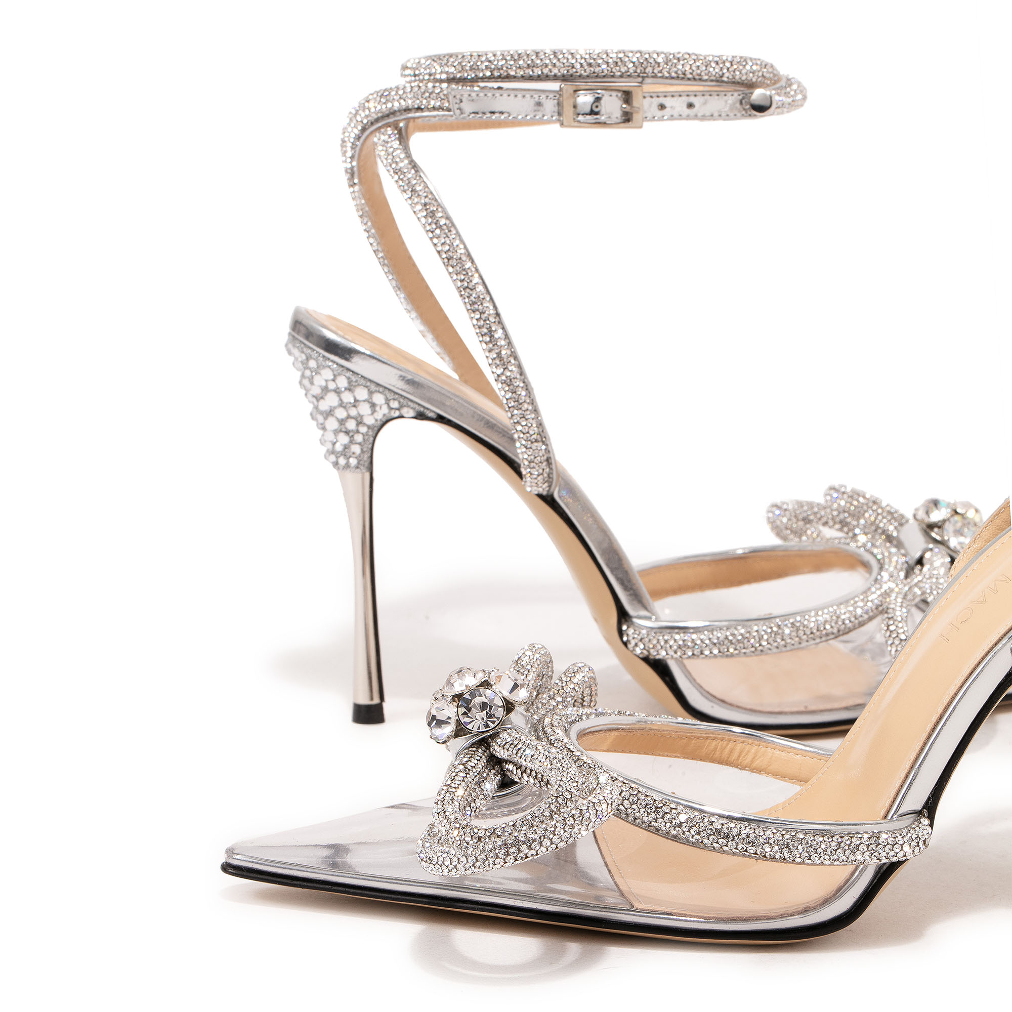 

Double bow PVC pumps, Neutral