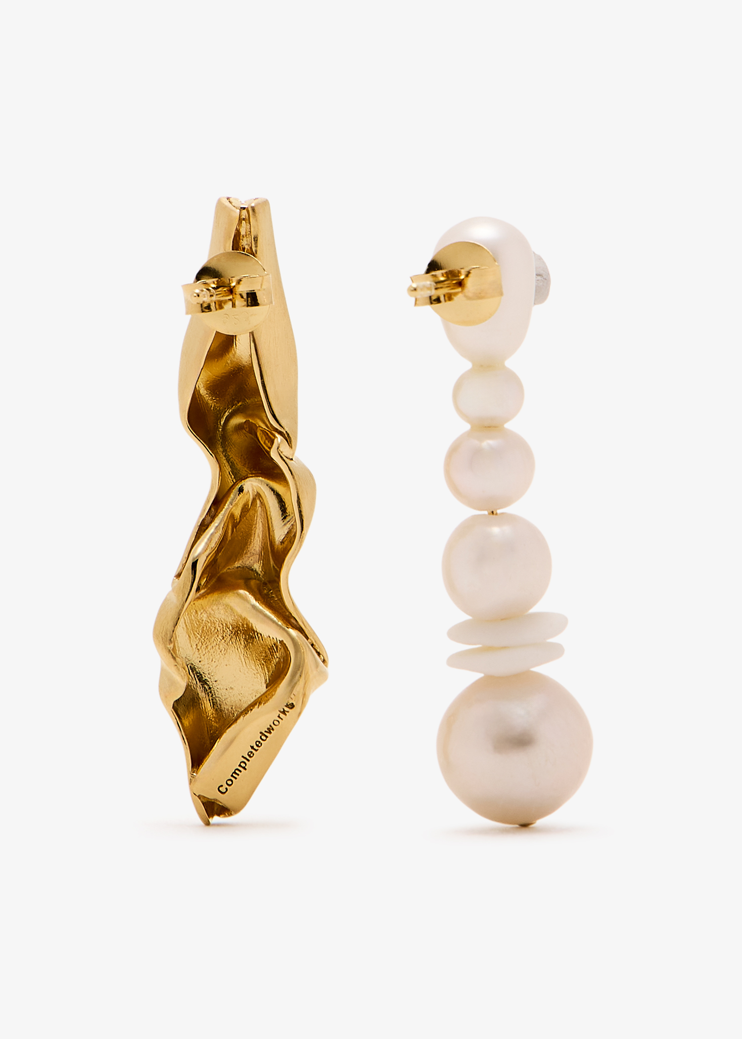 Completedworks Crumple earrings for Women - Gold in UAE