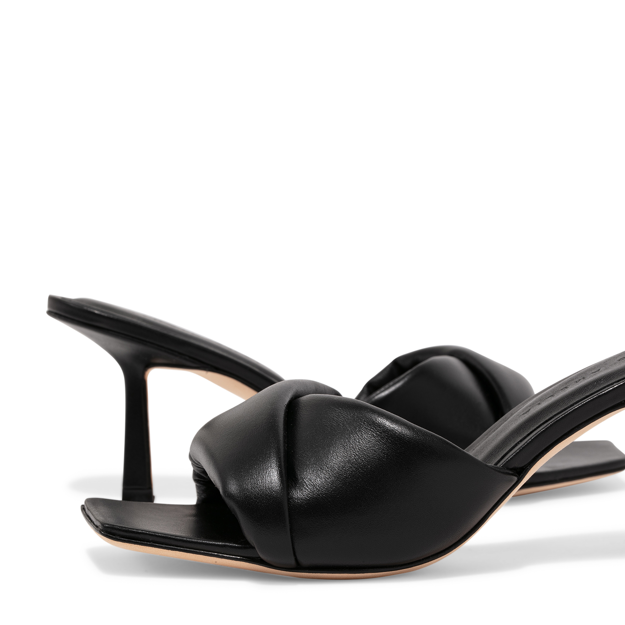 

Twist Front 75 heel sandals, Black