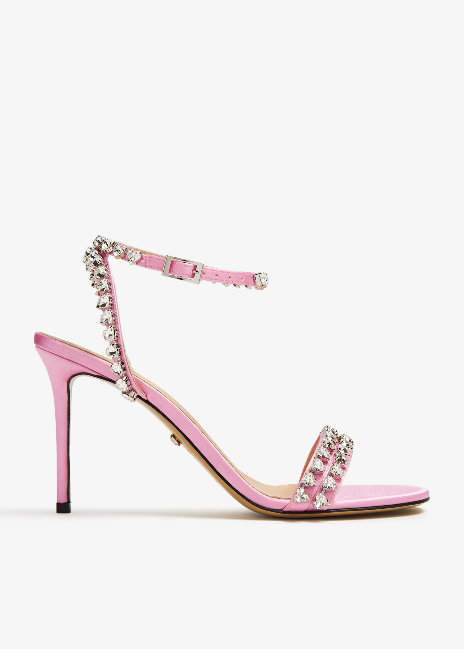 

Audrey crystal heart sandals, Pink