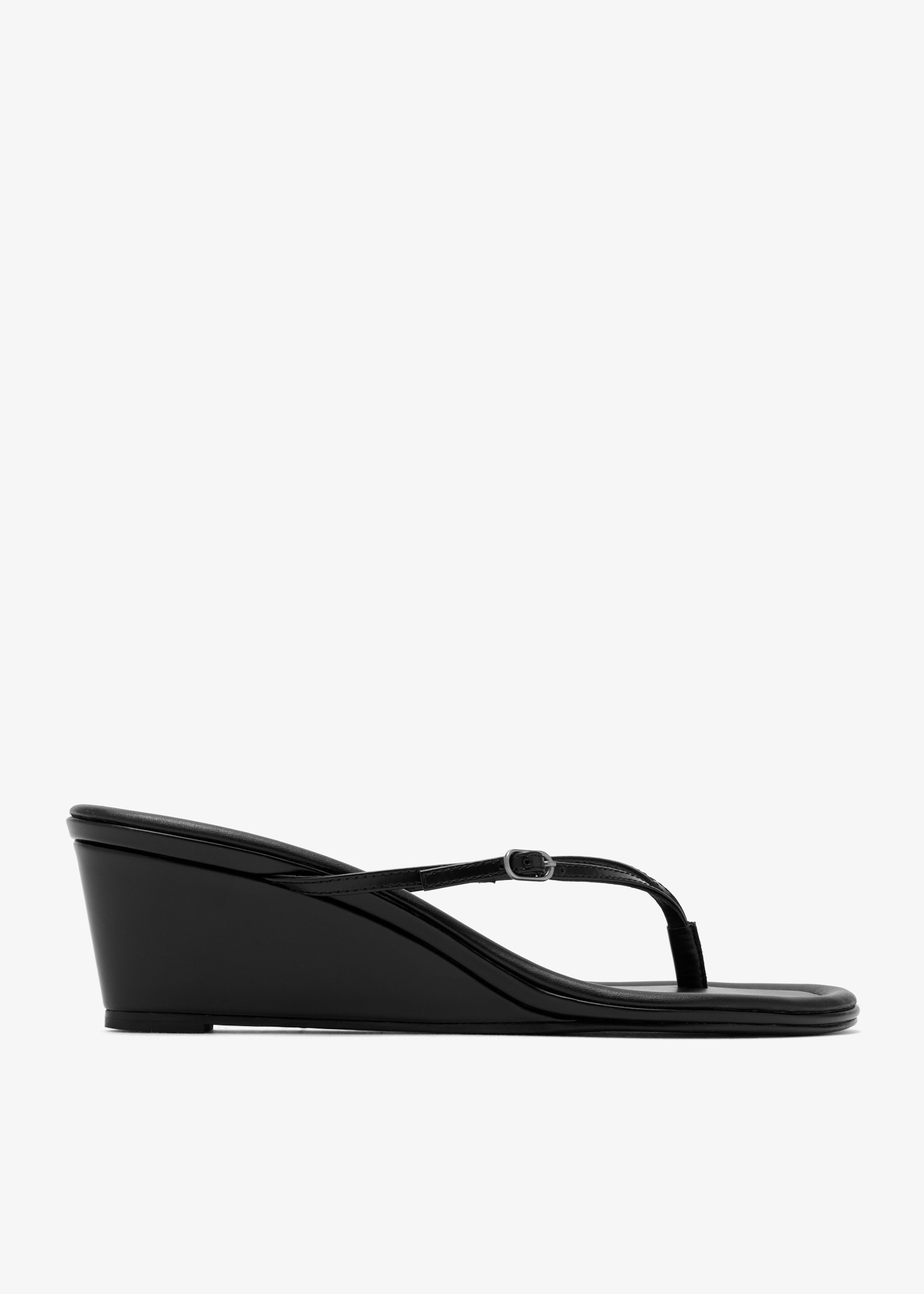 

Petit Belt thong wedge sandals, Black