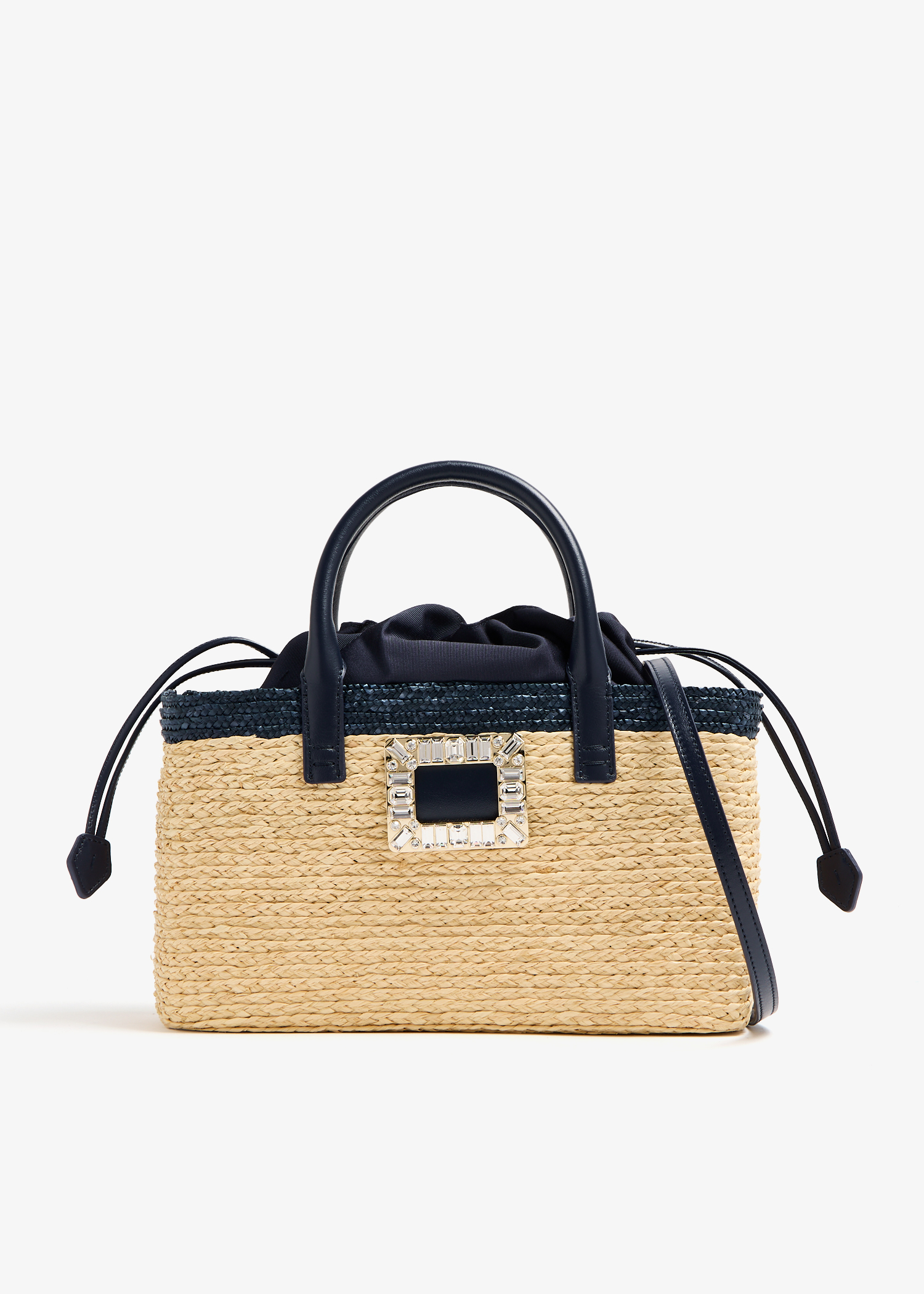 

Viv' Skate Strass Buckle shopping bag, Beige