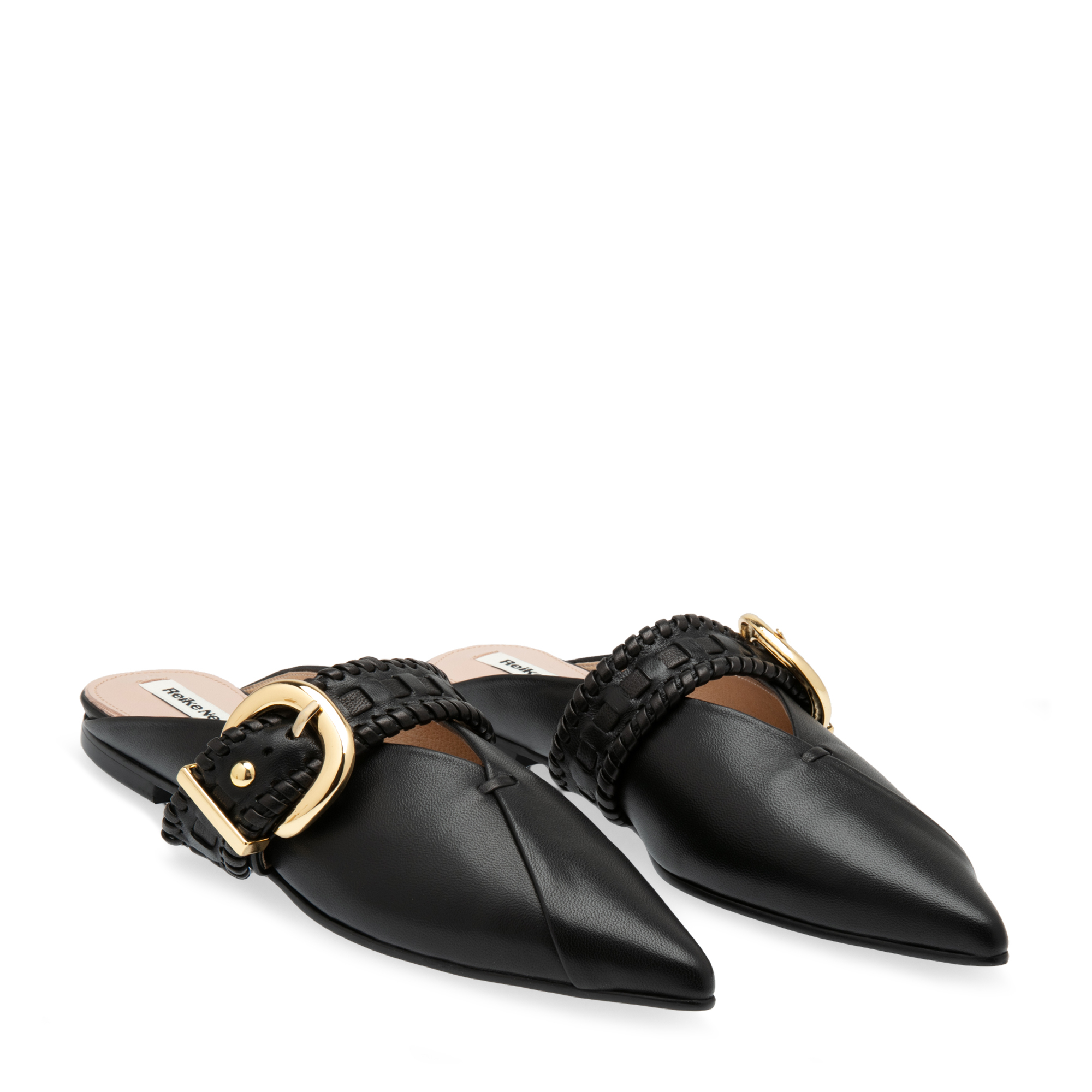 

Turnover strap flats, Black