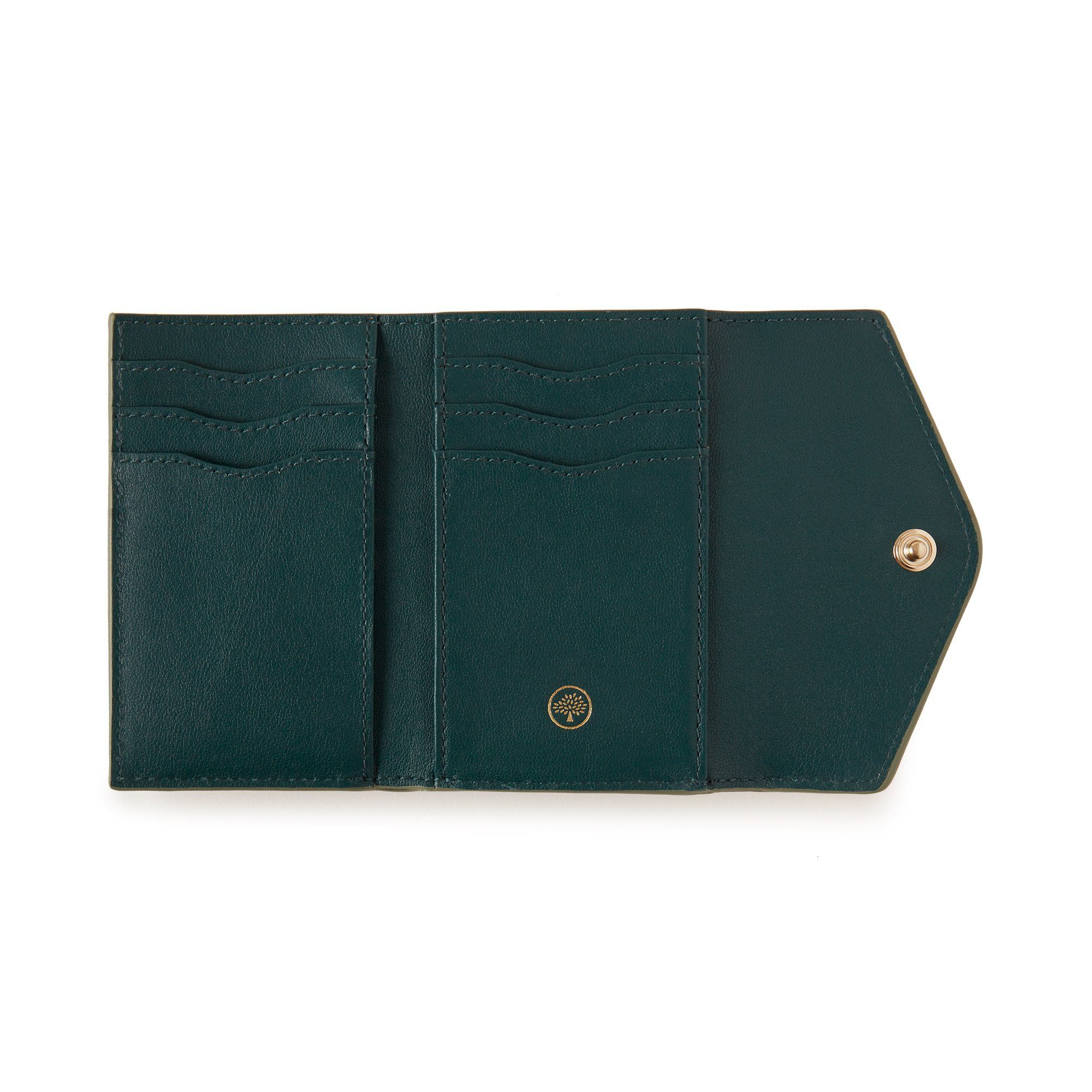 

Folded multi-card wallet, Green