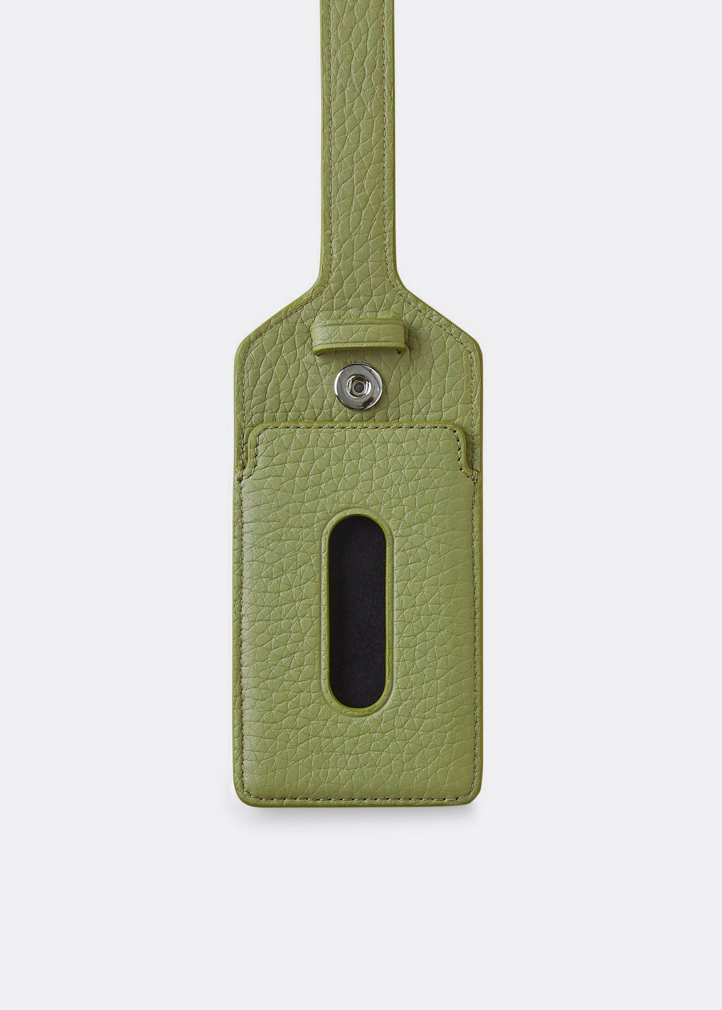 

Leather luggage tag, Green
